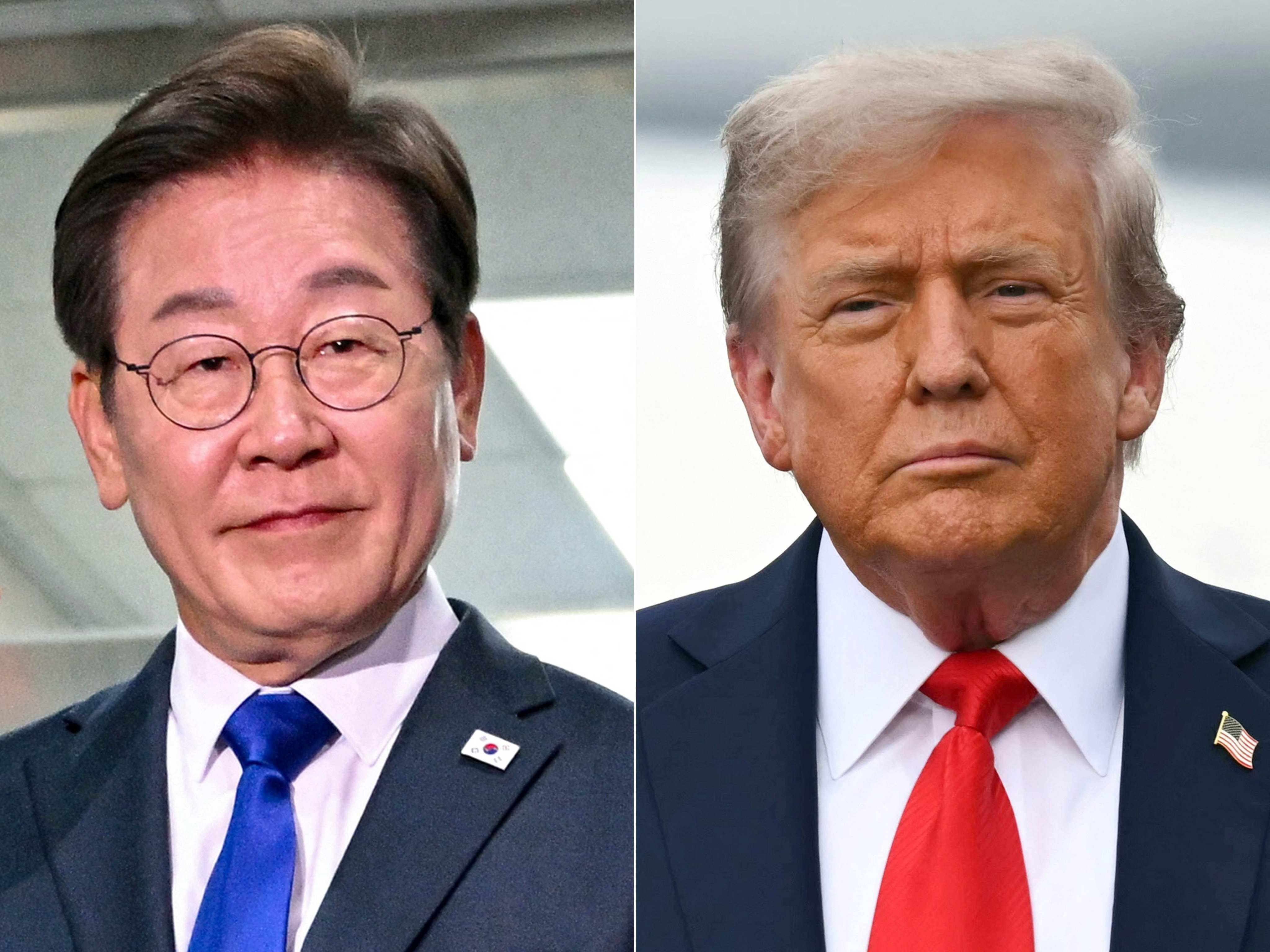 South Korean President Lee Jae-myung (left) and US President Donald Trump. Photo: AFP