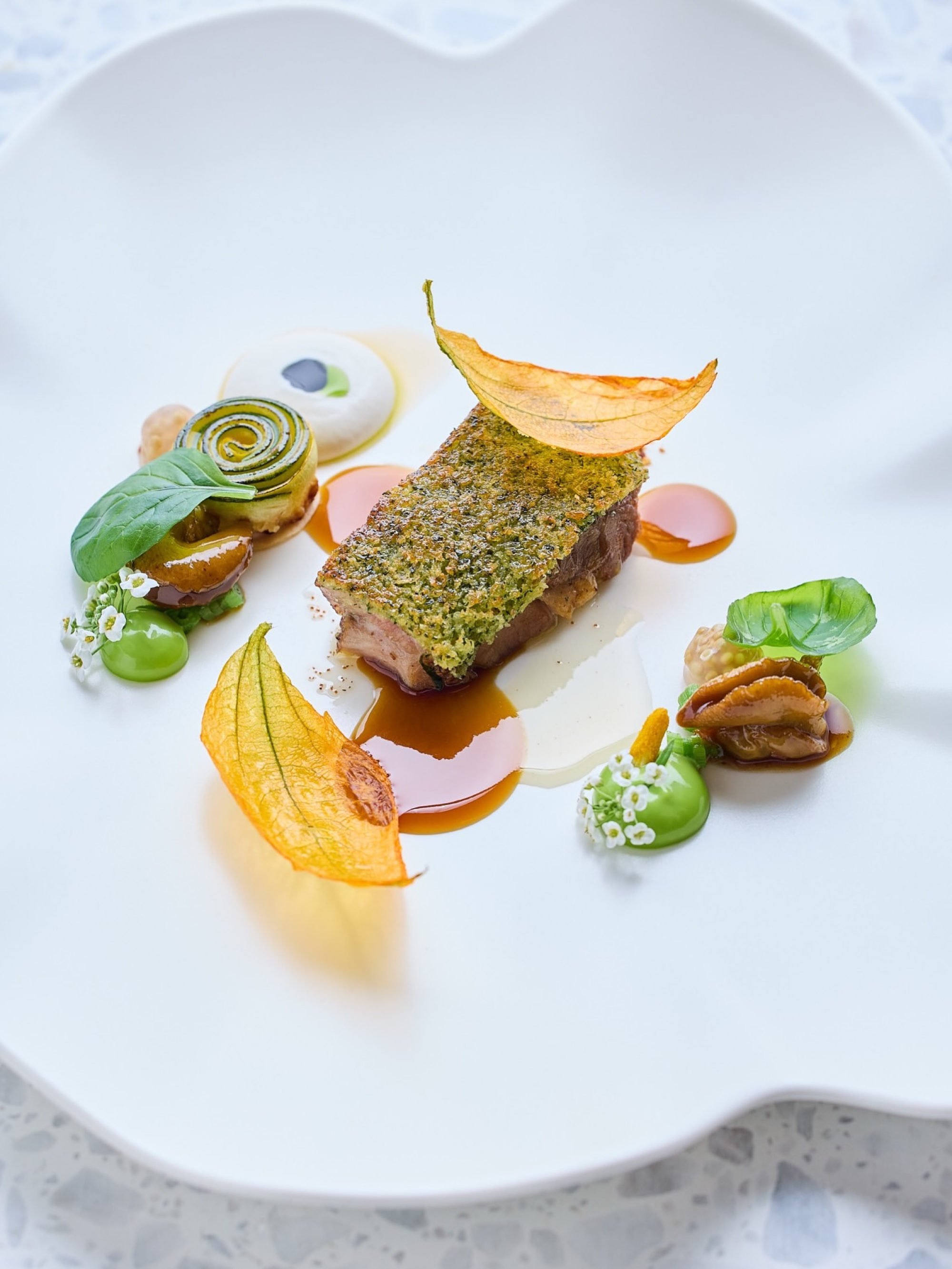 A spring-themed dish featuring Dutch veal at Restaurant A. Photo: Instagram/restaurant.a_taipei