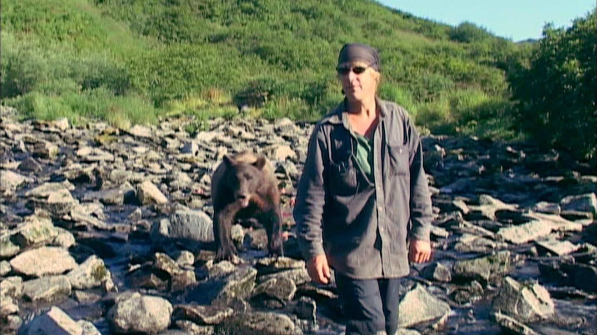Timothy Treadwell in a still from Grizzly Man, Werner Herzog’s documentary about an eccentric conservationist who was eaten alive in the Alaskan wilderness.