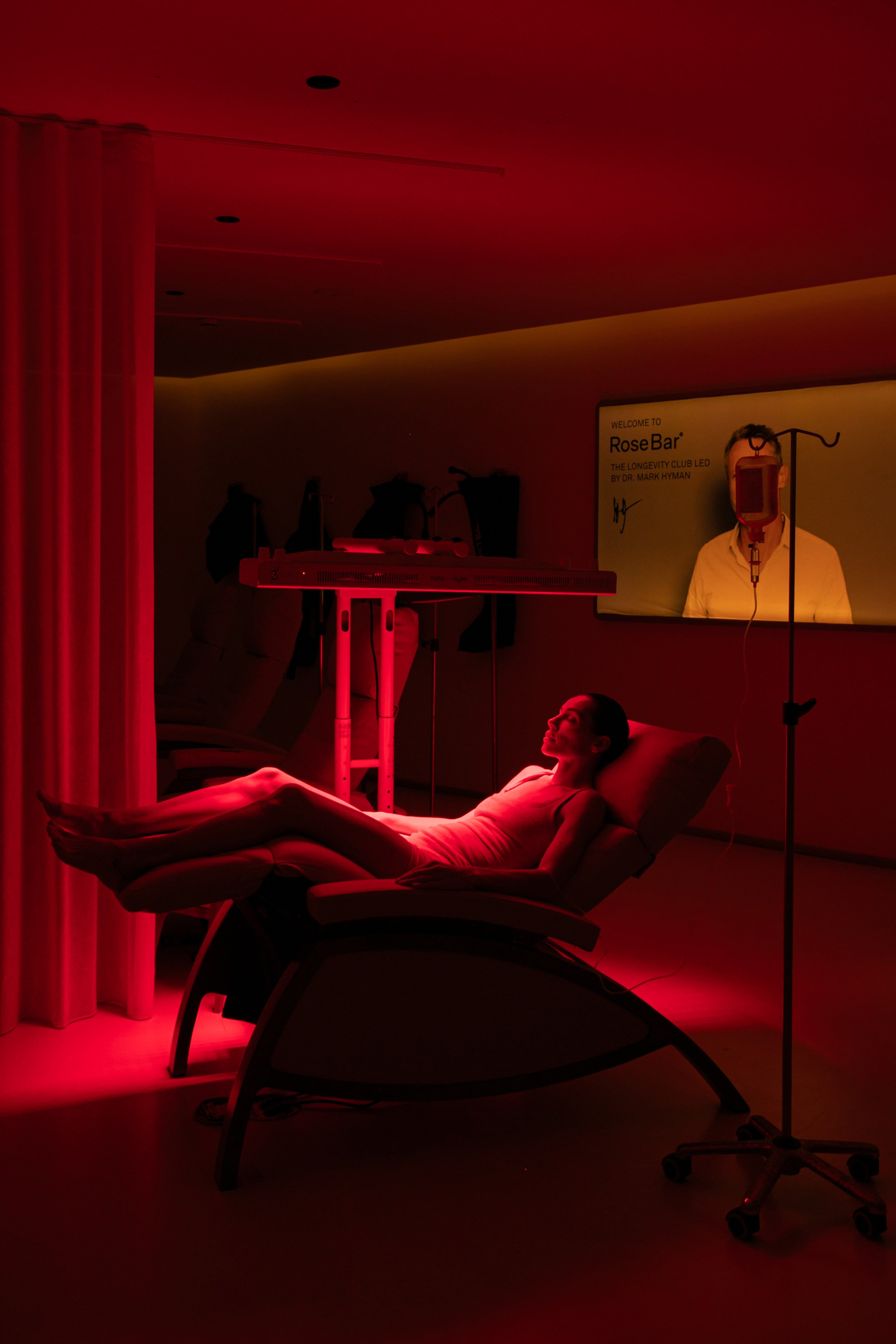 A member enjoys an infrared sauna at RoseBar, an exclusive longevity club in Ibiza, Spain. Similar establishments offering services aimed at reversing age exist from London to New York. Photo: RoseBar