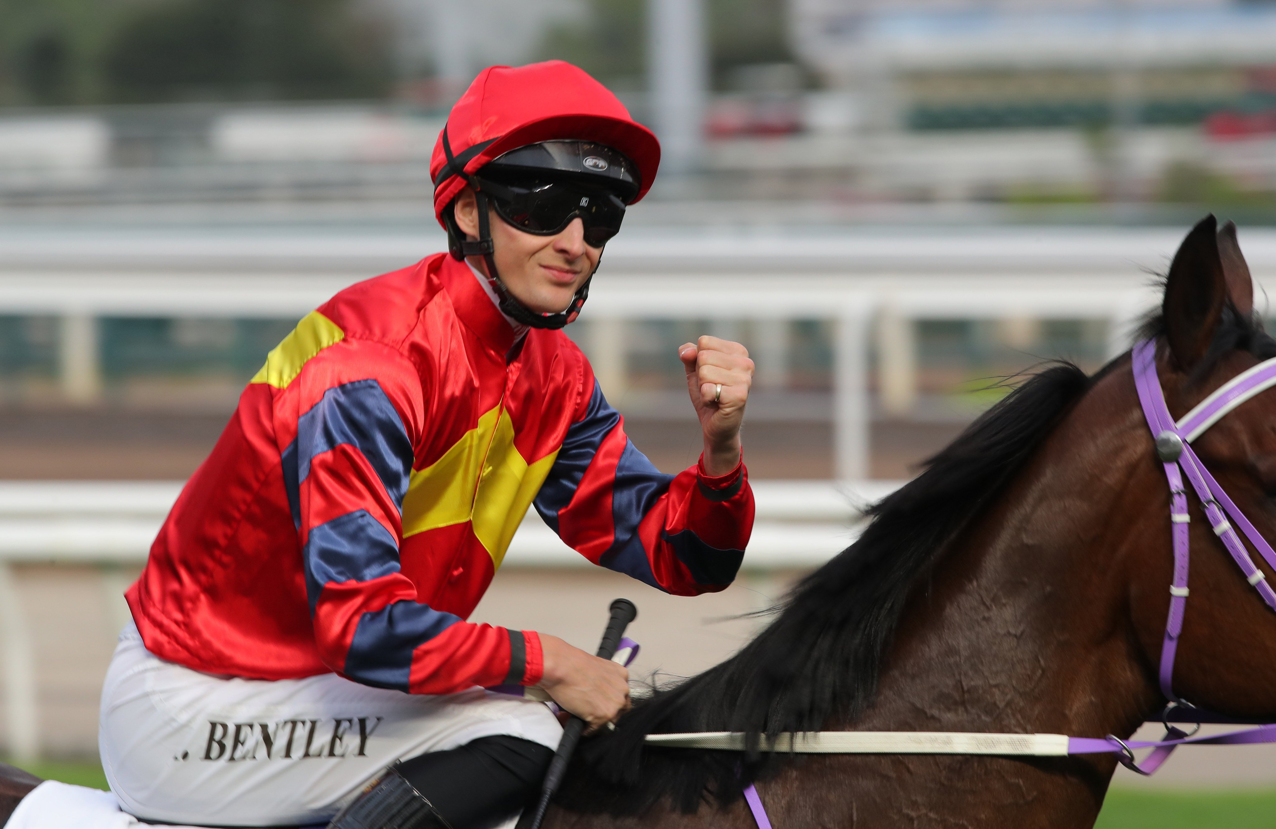Hong Kong-based Harry Bentley will ride another of the youngsters, Spicy Marg, in the Nunthorpe. Photo: Kenneth Chan