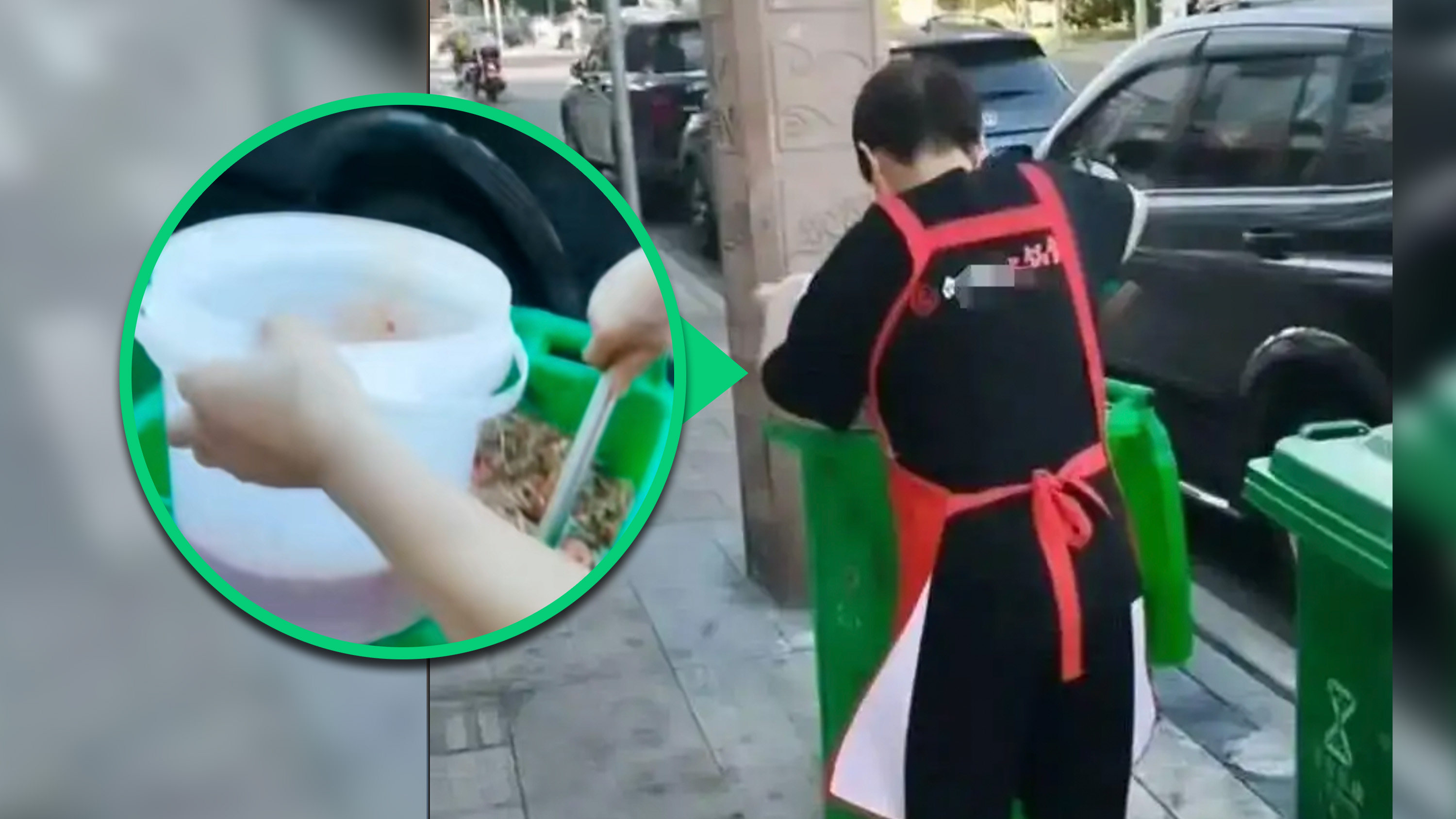 A restaurant in China has been accused of cooking with used oil, but the eatery claims it was simply being sold as waste. Photo: SCMP composite/Douyin