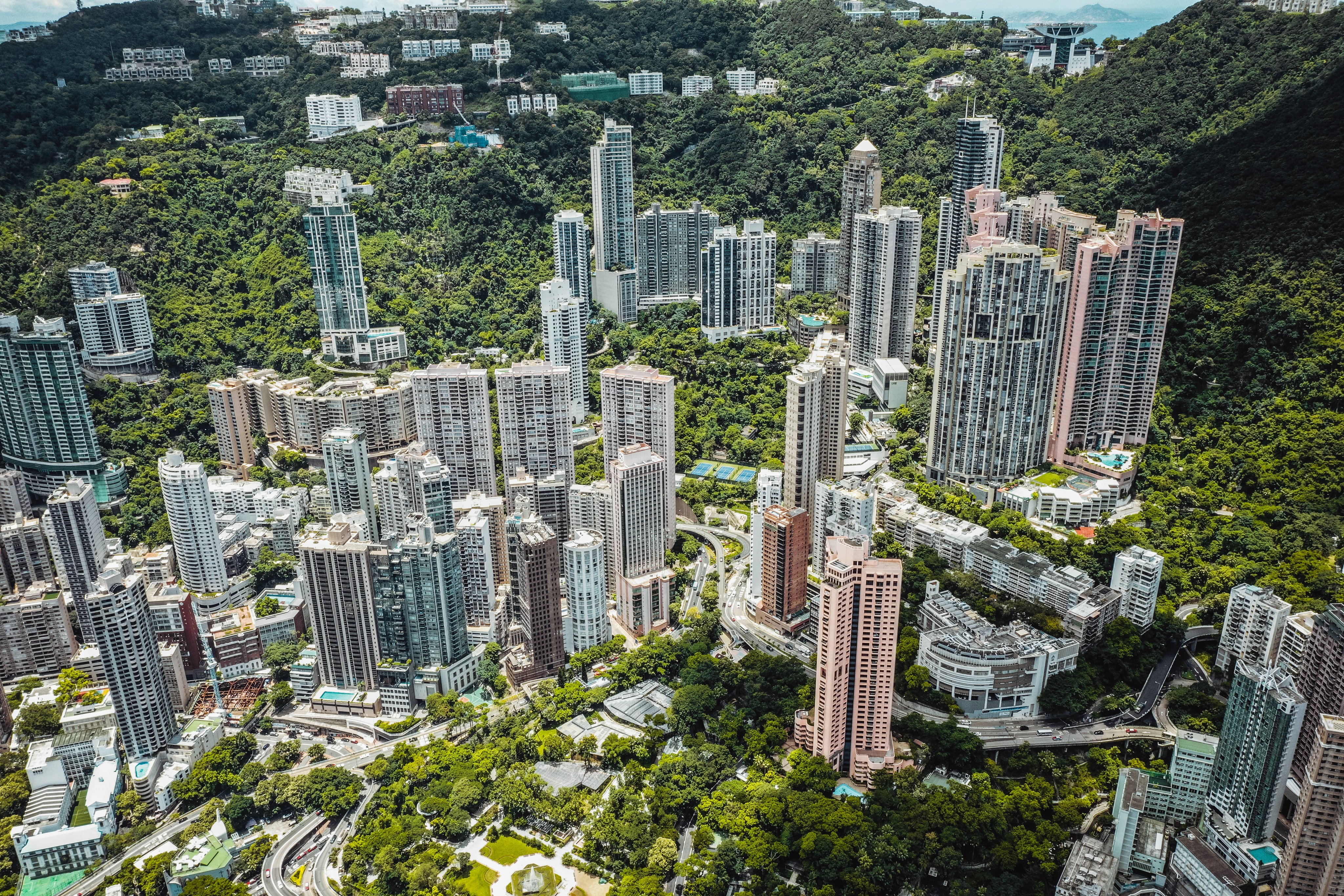 Residential high-rises are seen in Hong Kong’s upscale Mid-Levels area. Photo: Getty Images/iStockphoto