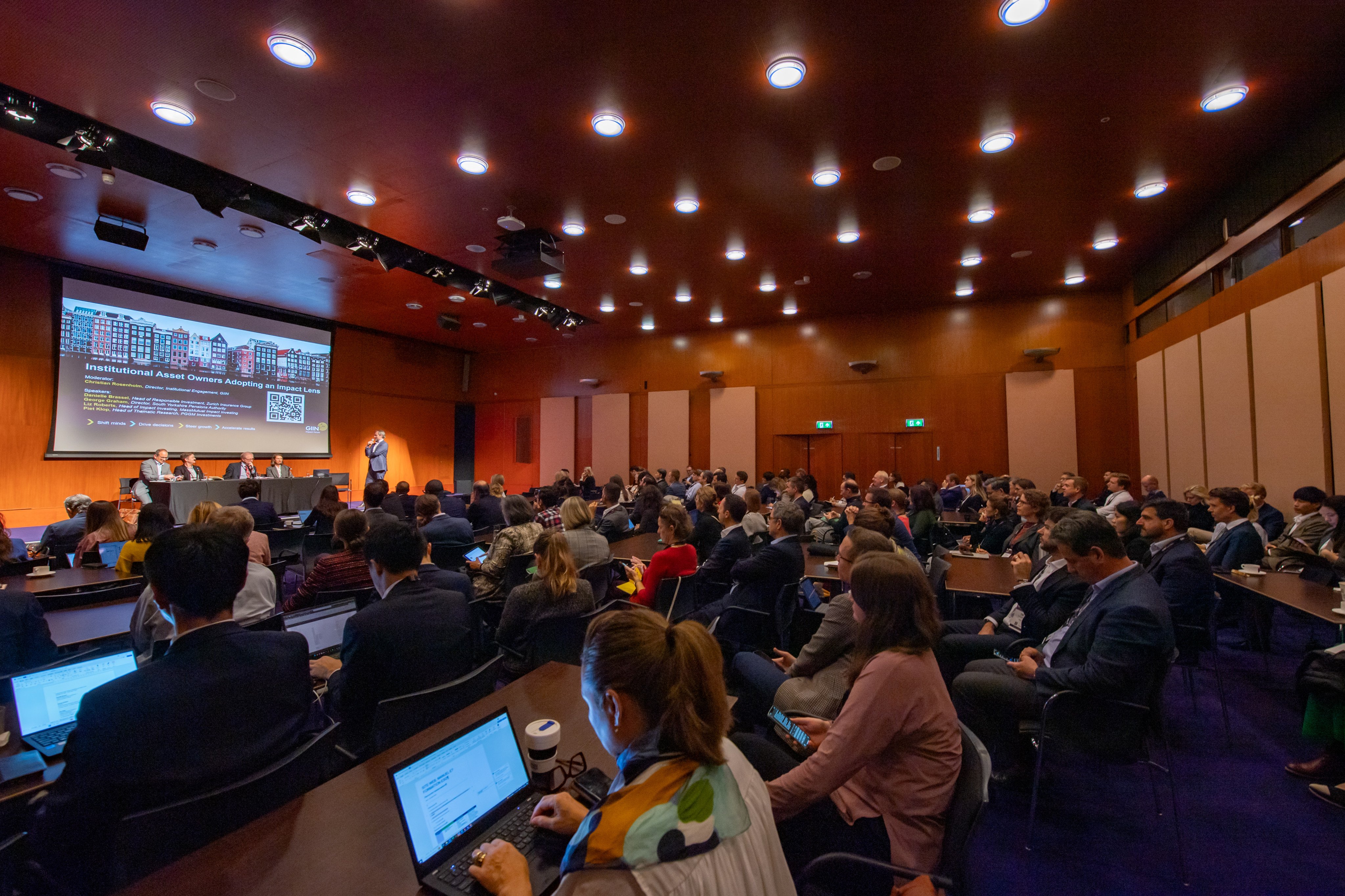 Family offices interested in philanthropy are seeking ways to measure their gains, with the likes of the Global Impact Investing Network (GIIN) offering useful tools and running forums, such as this one in Amsterdam in 2024. Photo: Handout