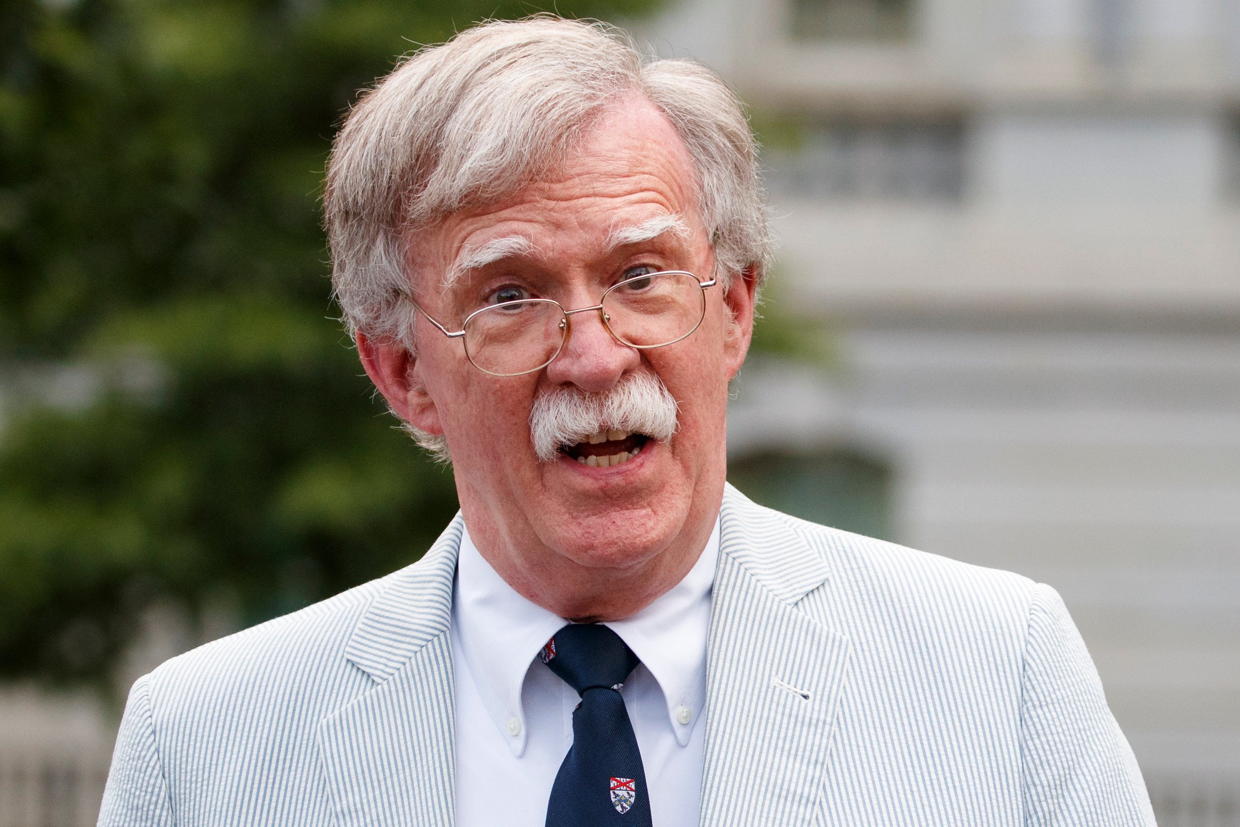 John Bolton speaks to media at the White House in 2019 during his role as the National security adviser. Photo: AP