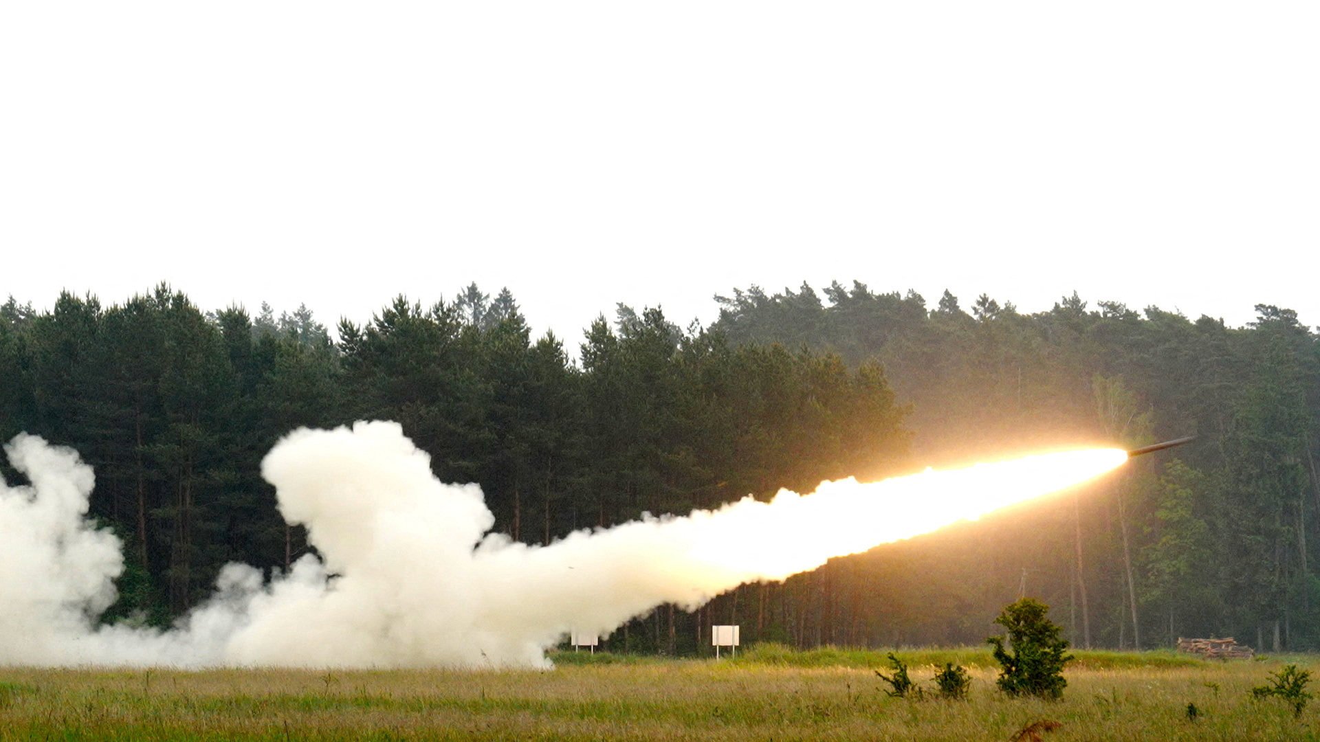 A rocket launcher is fired during a military exercise in Lithuania in June. Vilnius has accused Russia of orchestrating a spike in GPS jamming.