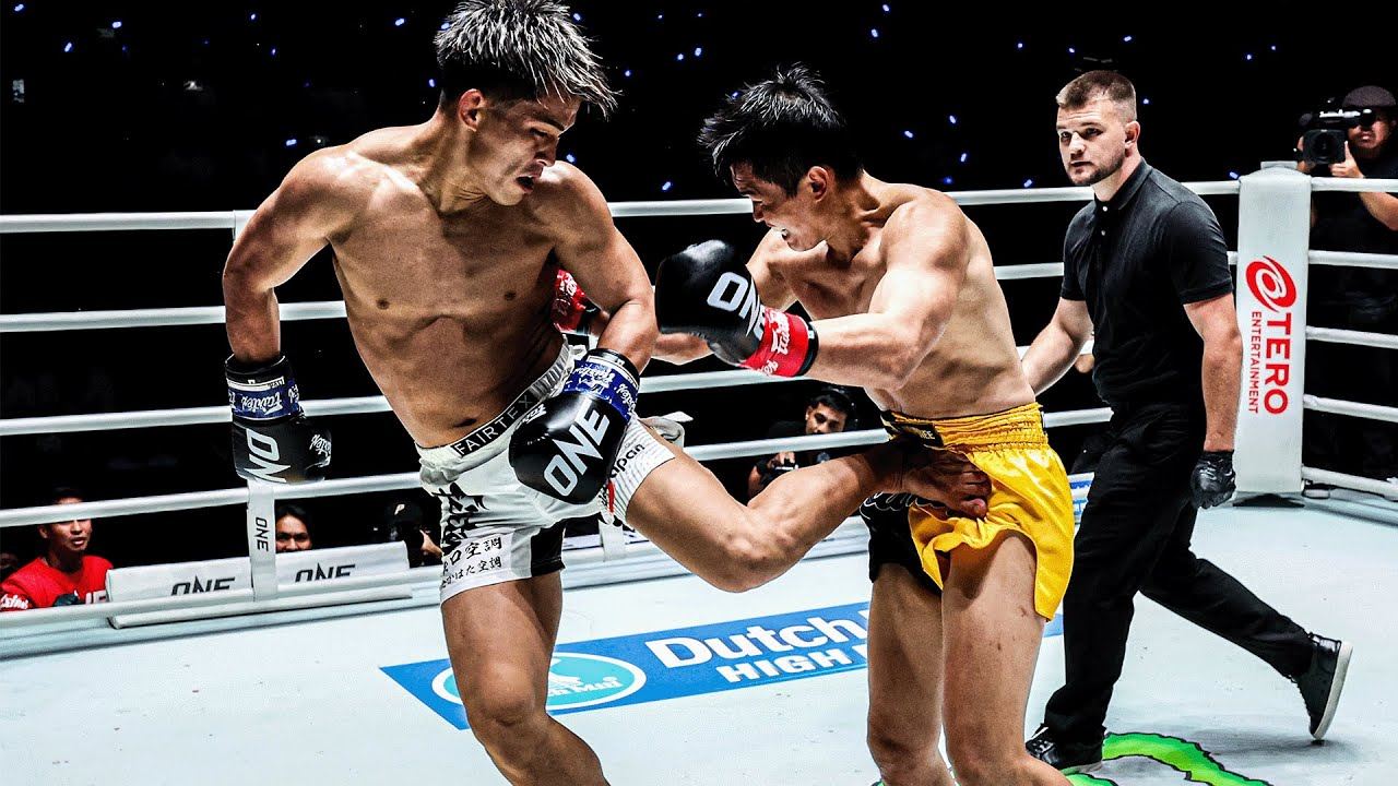 Yuki Yoza lands a kick during his victory against Petchtanong Petchfergus. Photo: ONE Championship