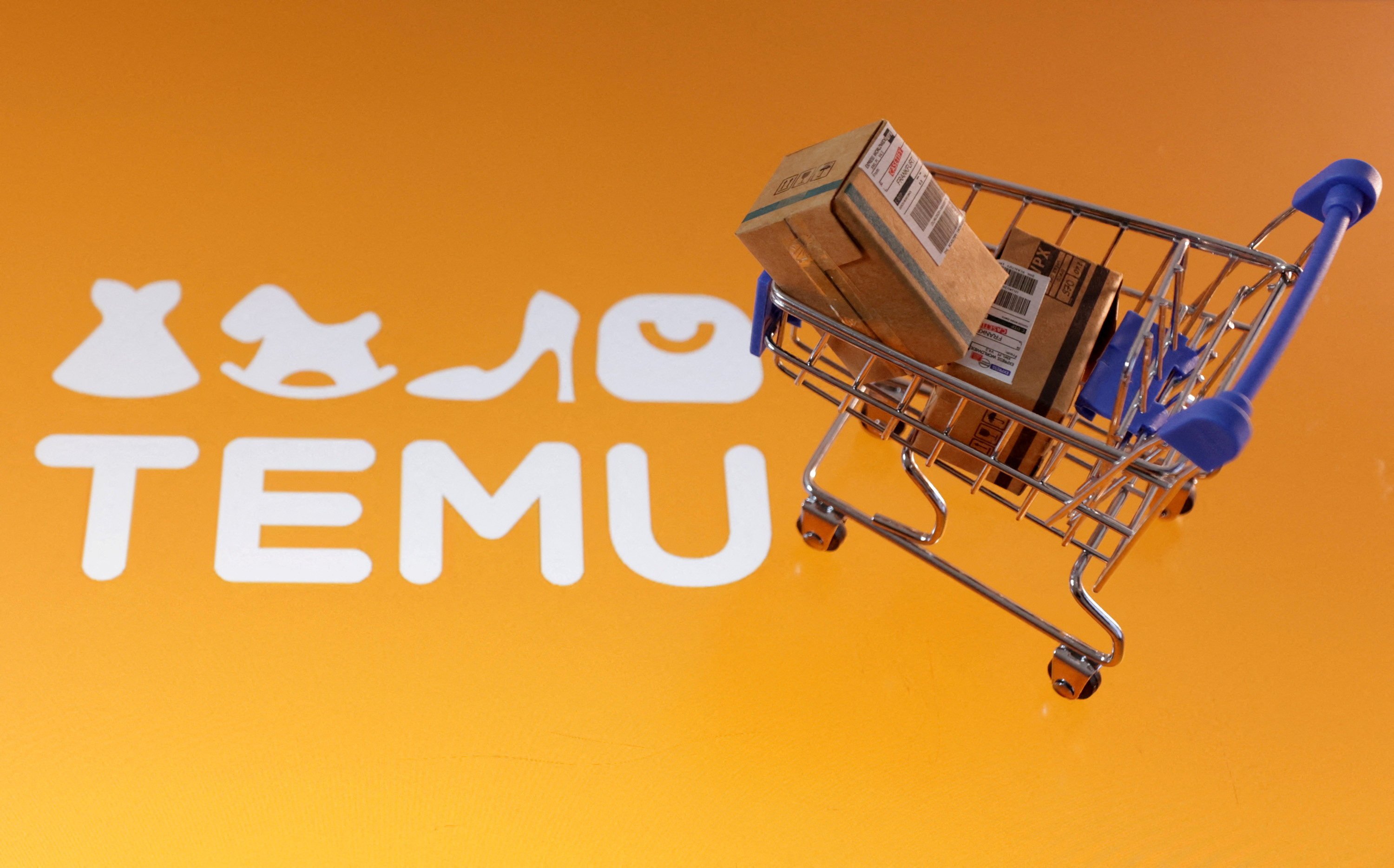 The Temu logo is seen in this illustration picture taken February 11, 2025. Photo: Reuters