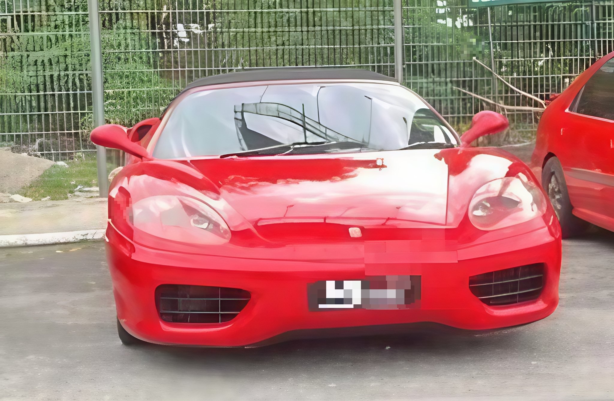 The Ferrari belonging to the son of a former Malaysian prime minister that police impounded after discovering heroin inside. Photo: Handout