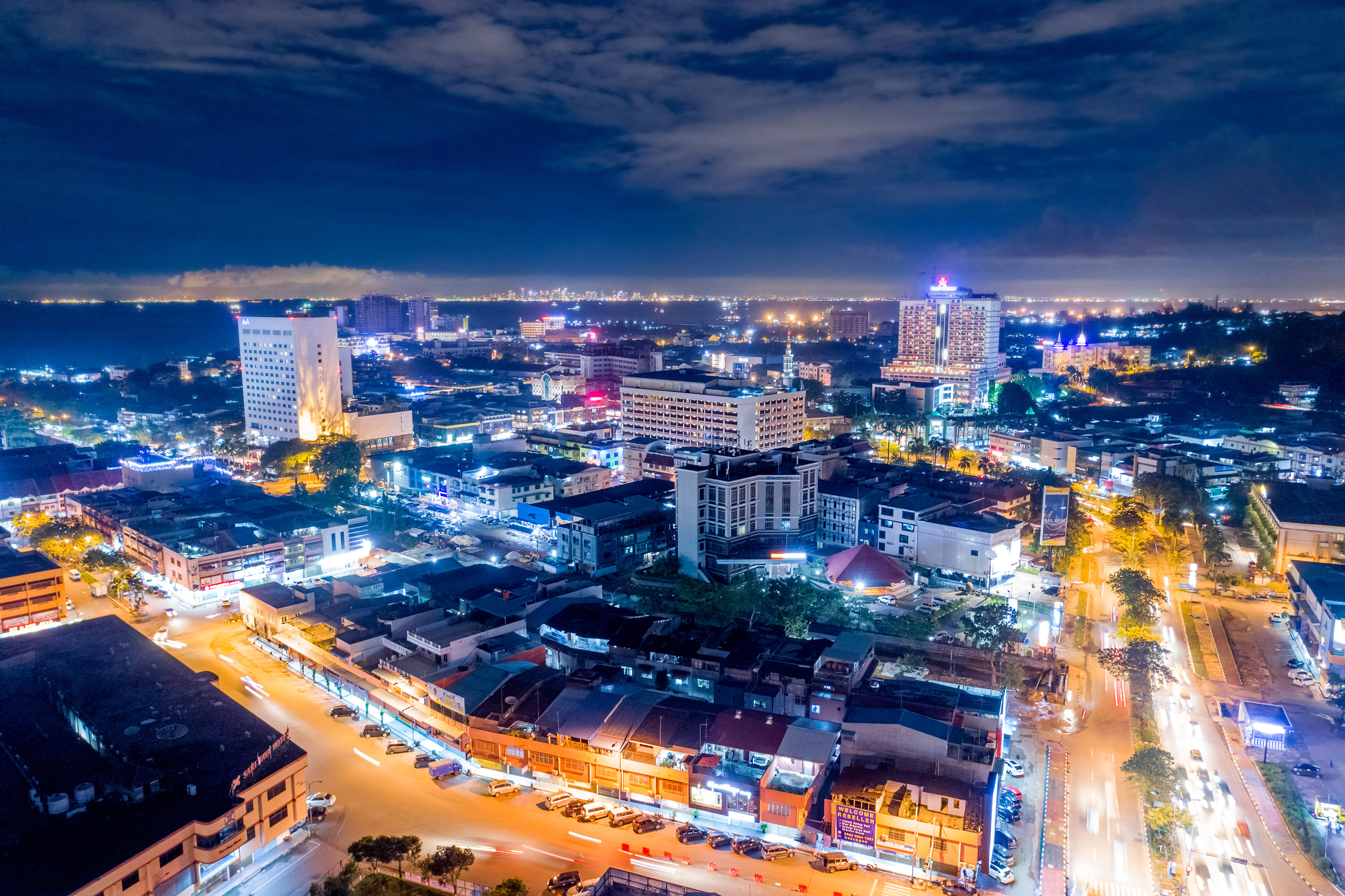 Batam cityscape at night. The Indonesian island is less than an hour by ferry from Singapore. Photo: Shutterstock