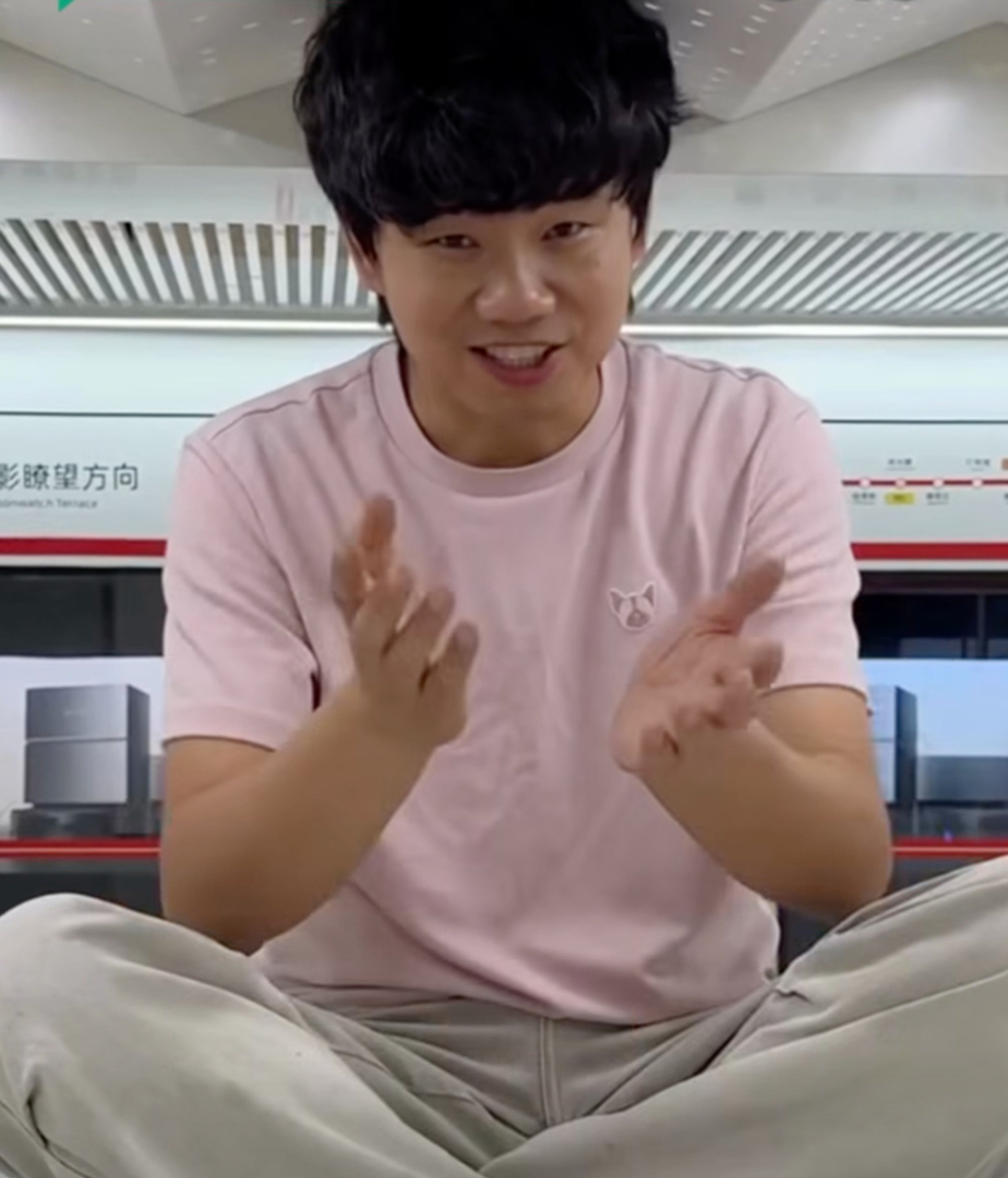 Social media platform: Xing is sitting pretty after his mini station video got more than 100 million views online. Photo: Facebook