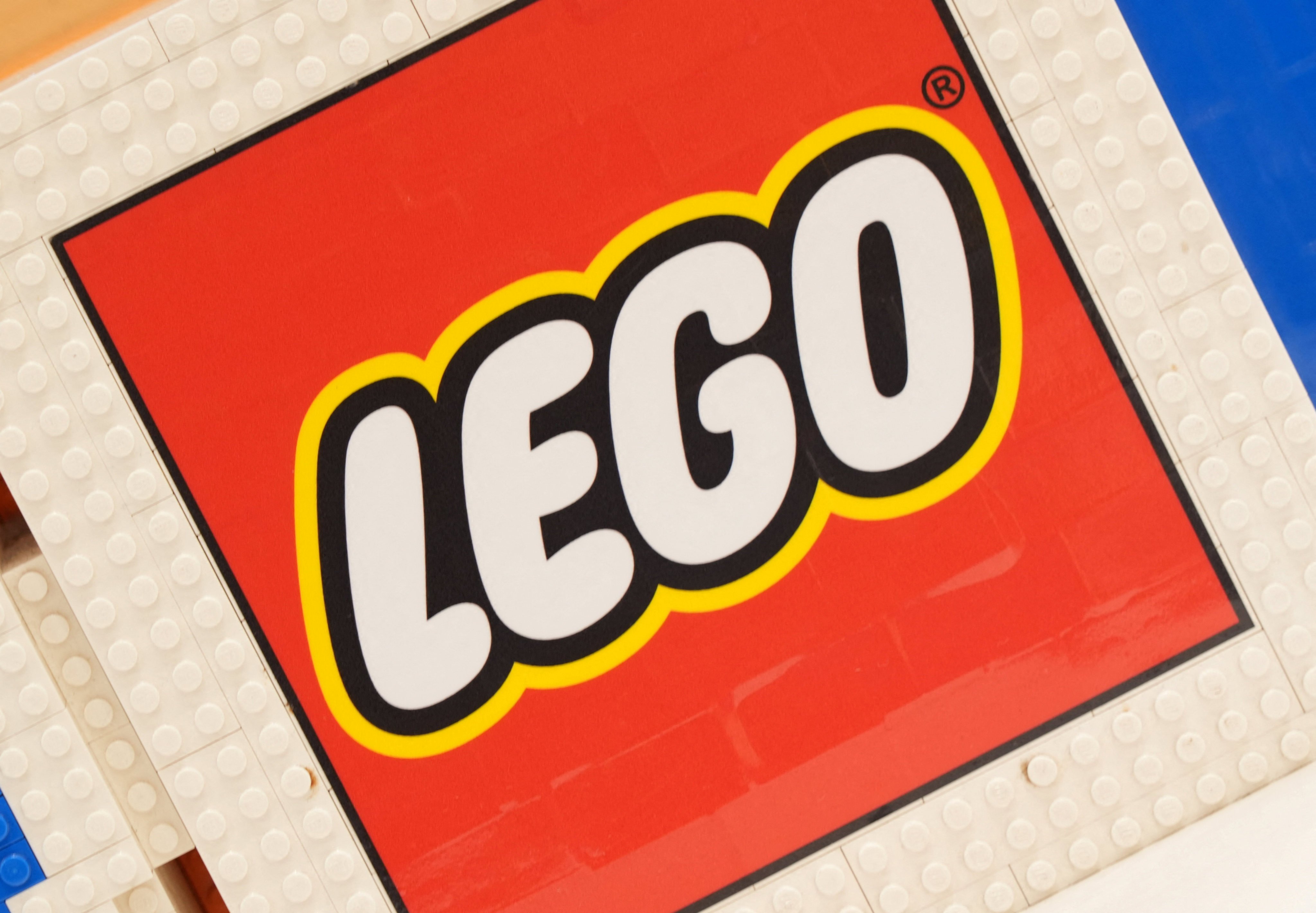 A Lego logo is displayed in one of their stores in Copenhagen, Denmark. Photo: Reuters