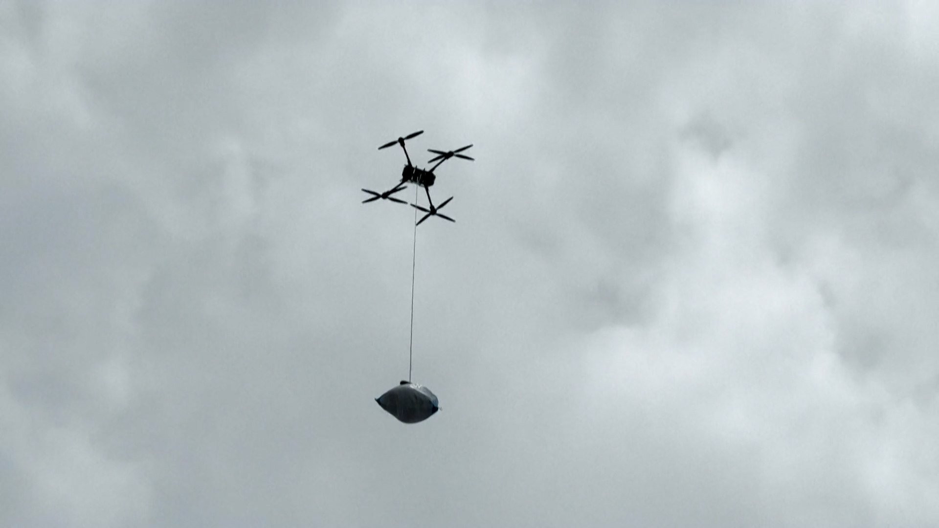 Drone clear garbage