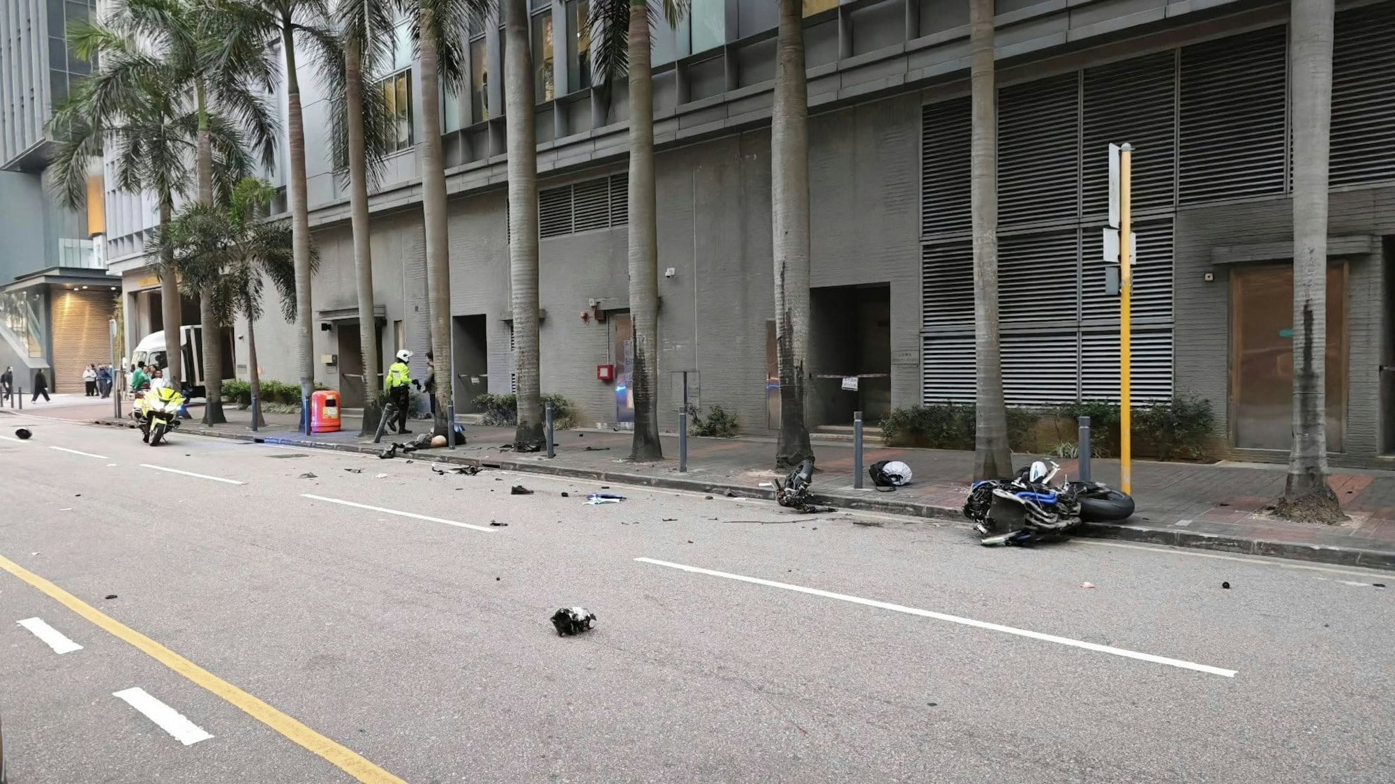 The motorcyclist was killed in the accident in Kowloon Bay. Photo: Handout