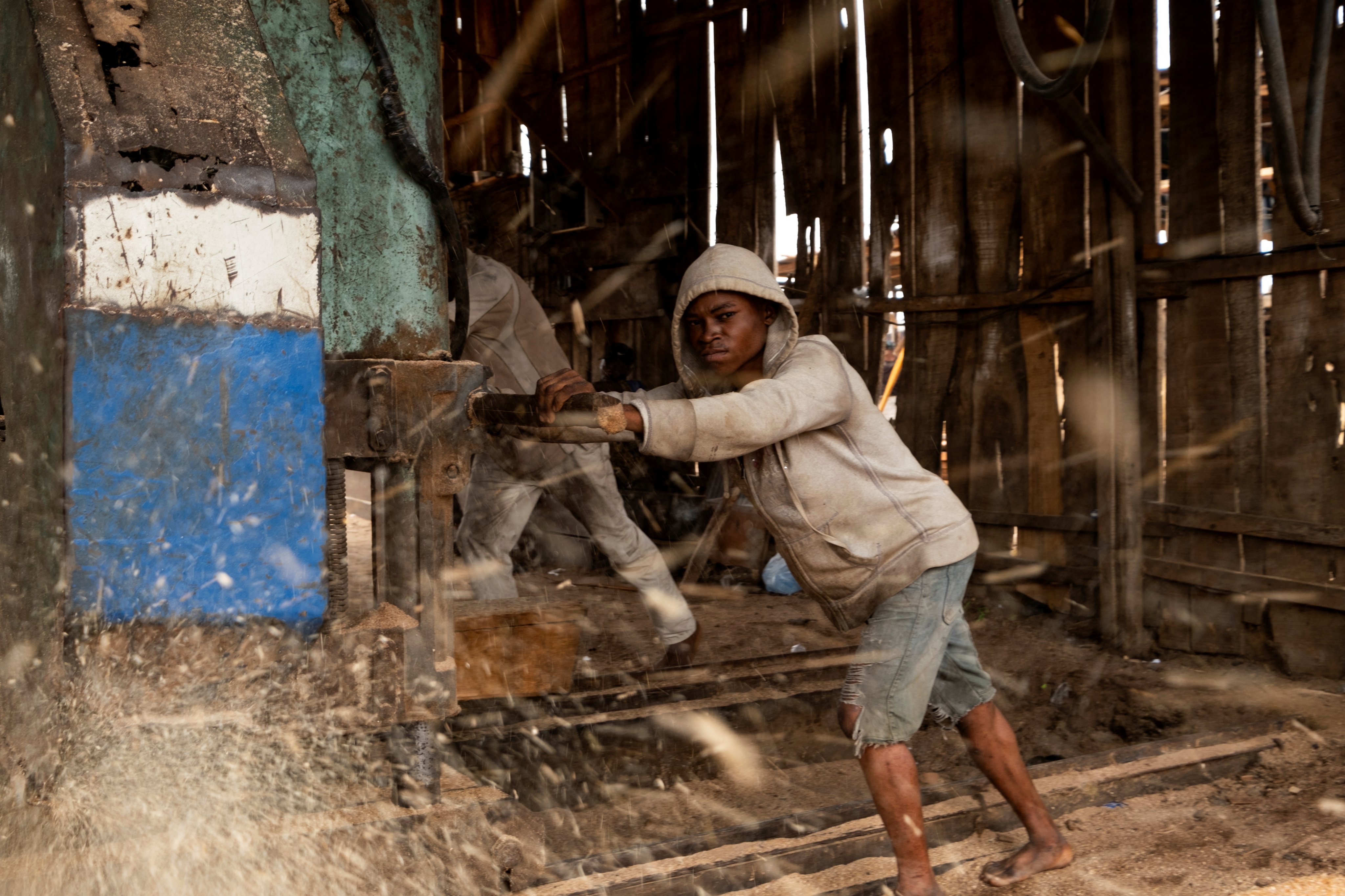 A worker at a sawmill in Nigeria. The country’s government had incorrectly claimed that Japan was creating a special visa category for young Nigerian blue-collar workers. Photo: Reuters