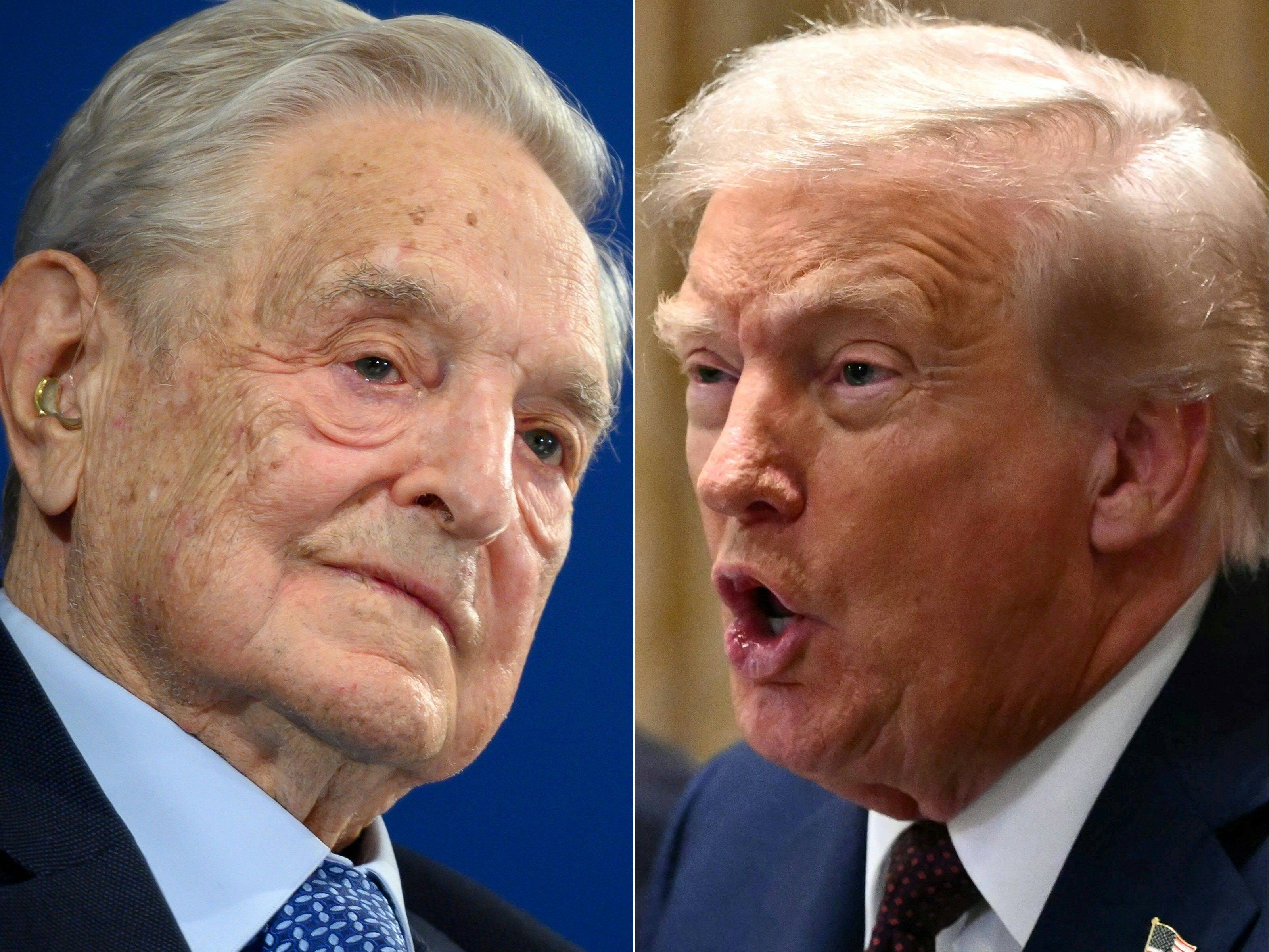 US President Donald Trump has called for billionaire George Soros and his son to face criminal charges. File photo: AFP