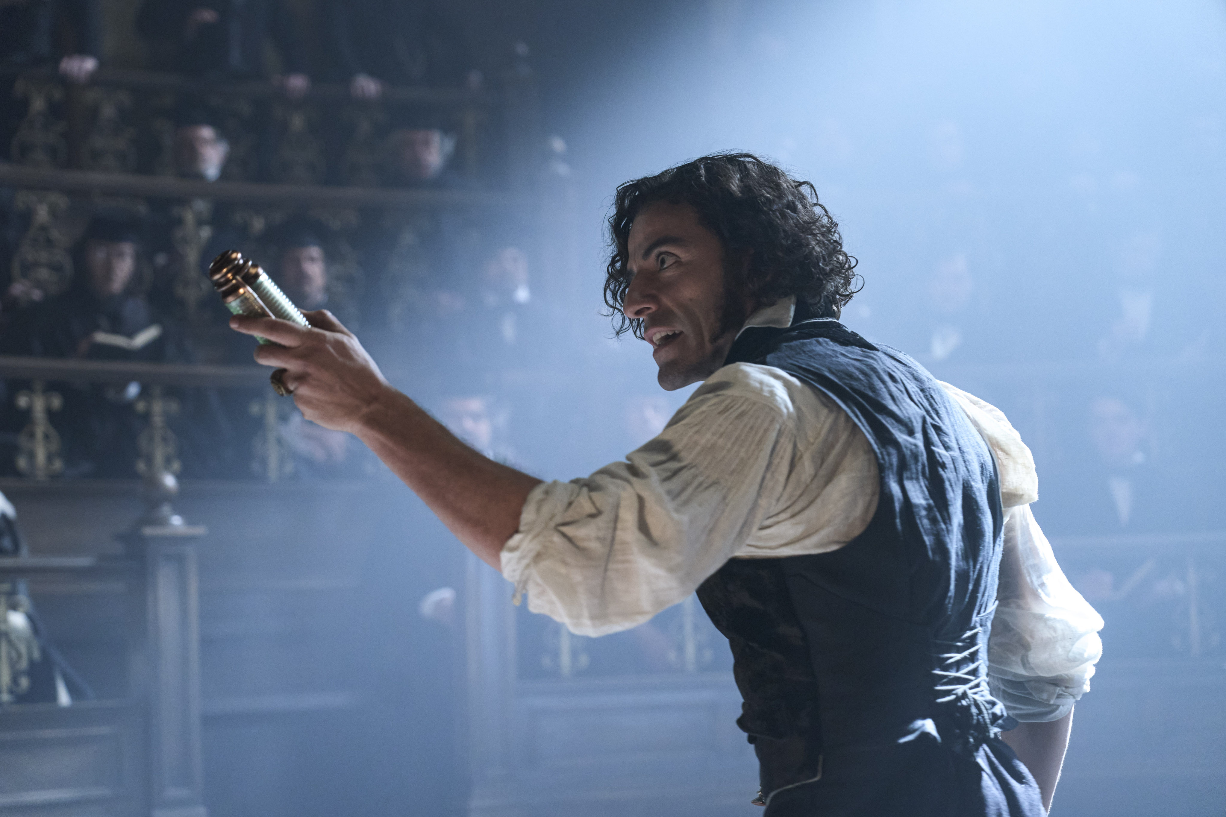 Oscar Isaac as Victor Frankenstein in a still from Frankenstein. Photo: Ken Woroner/Netflix