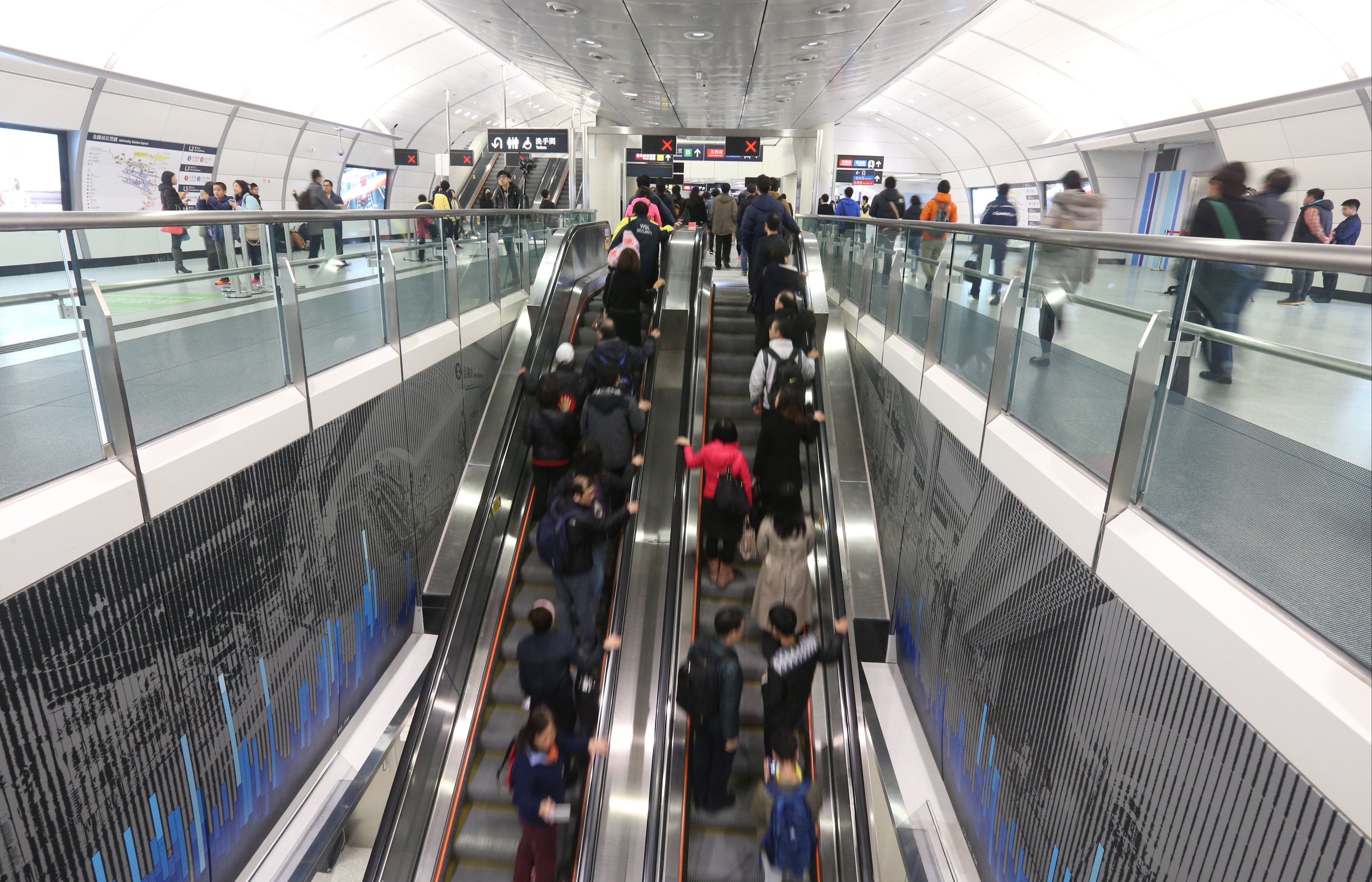 Kone supplied escalators for the South Island line in Hong Kong. Photo: Dickson Lee