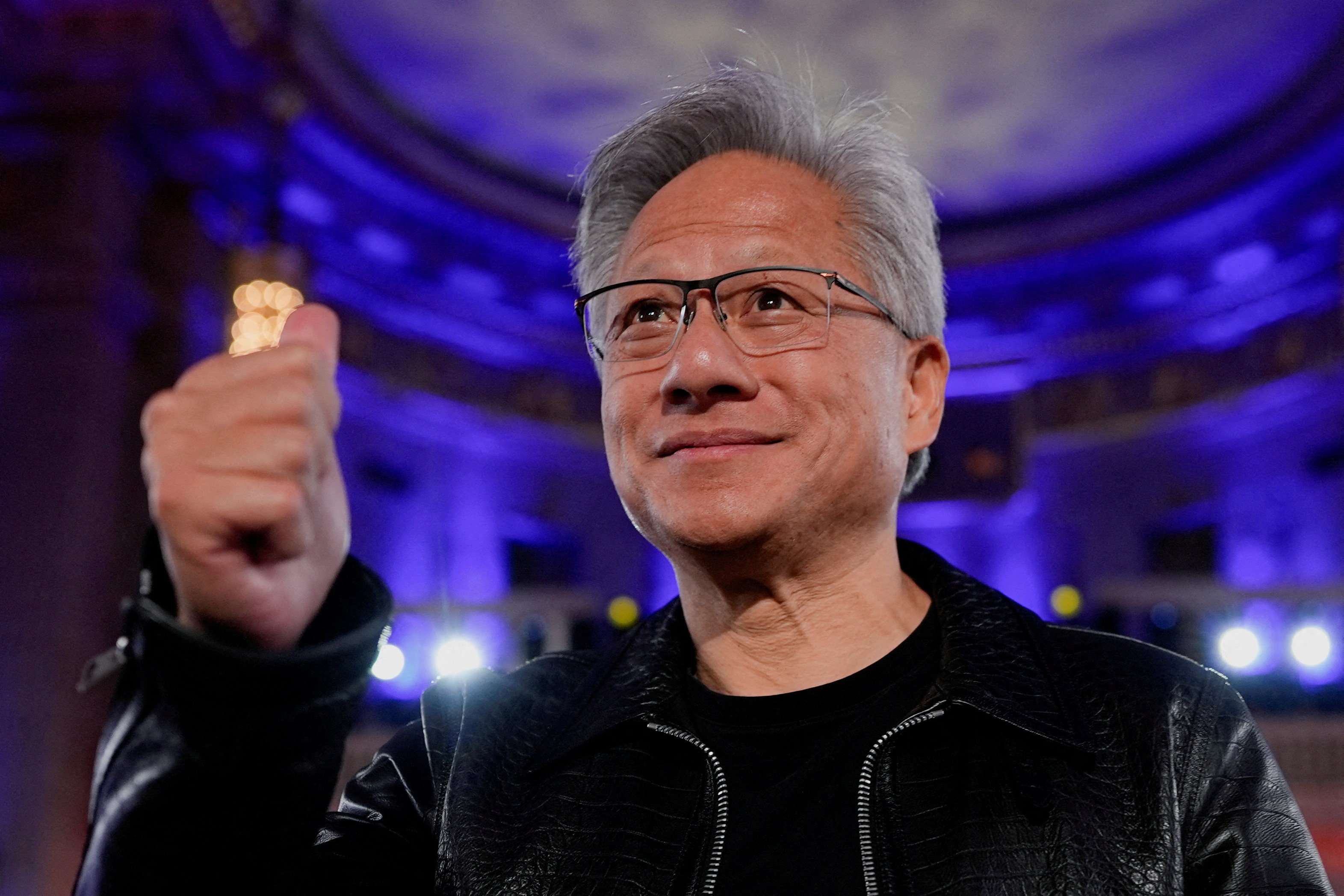 Nvidia CEO Jensen Huang gestures during the “Winning the AI Race” Summit in Washington in July. Photo: Reuters