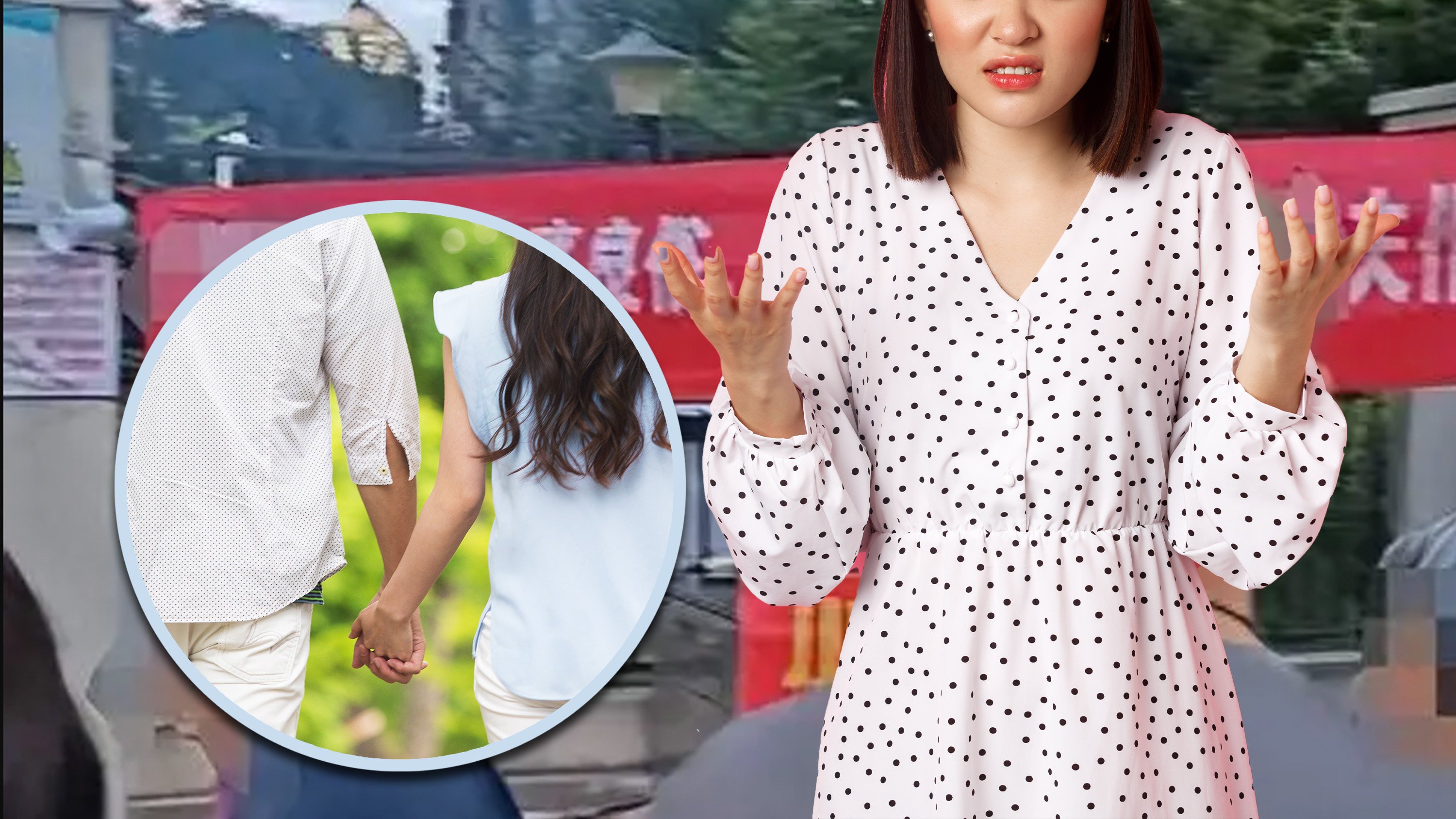 A Chinese woman sparked controversy by hanging banners in a housing complex, sarcastically thanking her best friend for sleeping with her husband for five years. Photo: SCMP composite/Shutterstock/Sohu