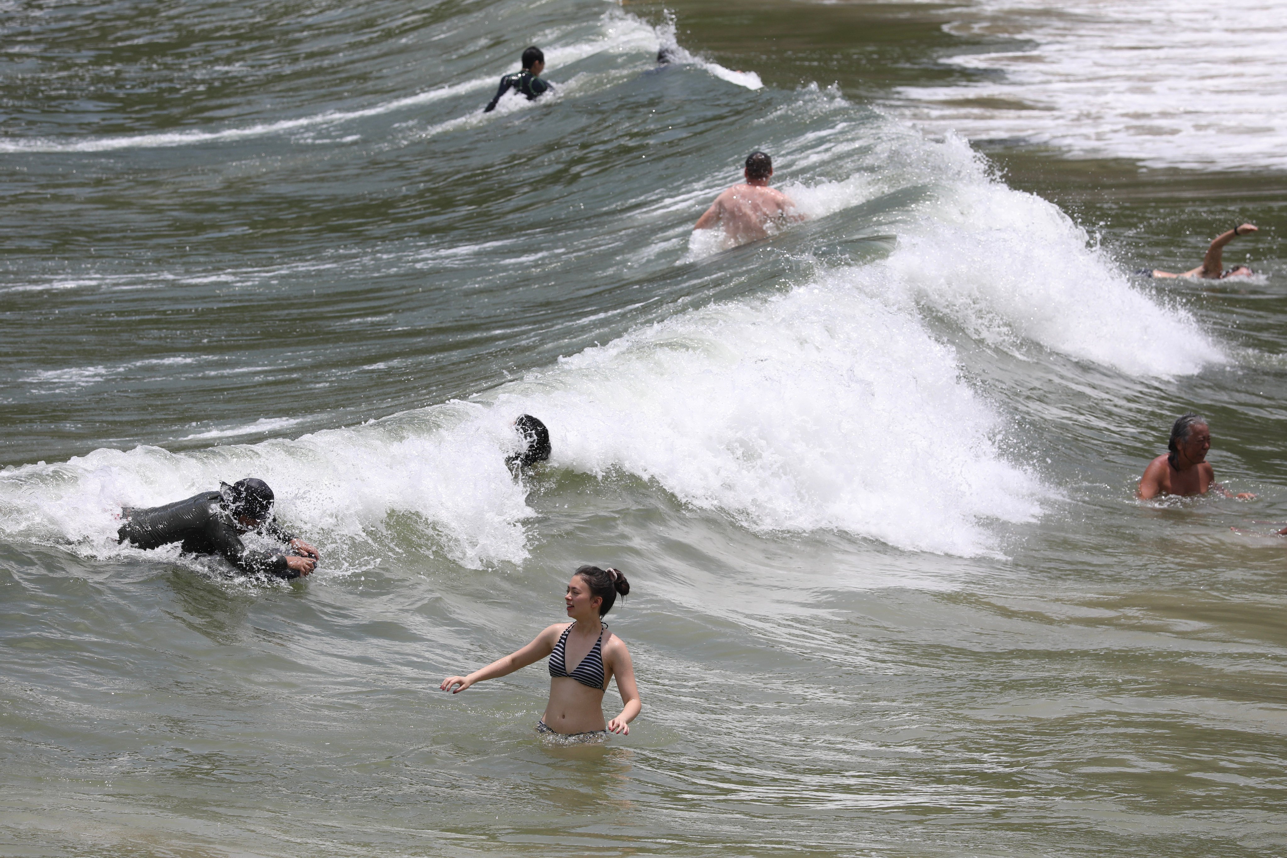 Big Wave Bay, the only beach on Hong Kong Island with rideable waves, has been a popular surfing spot for decades despite the public ban. Photo: Antony Dickson