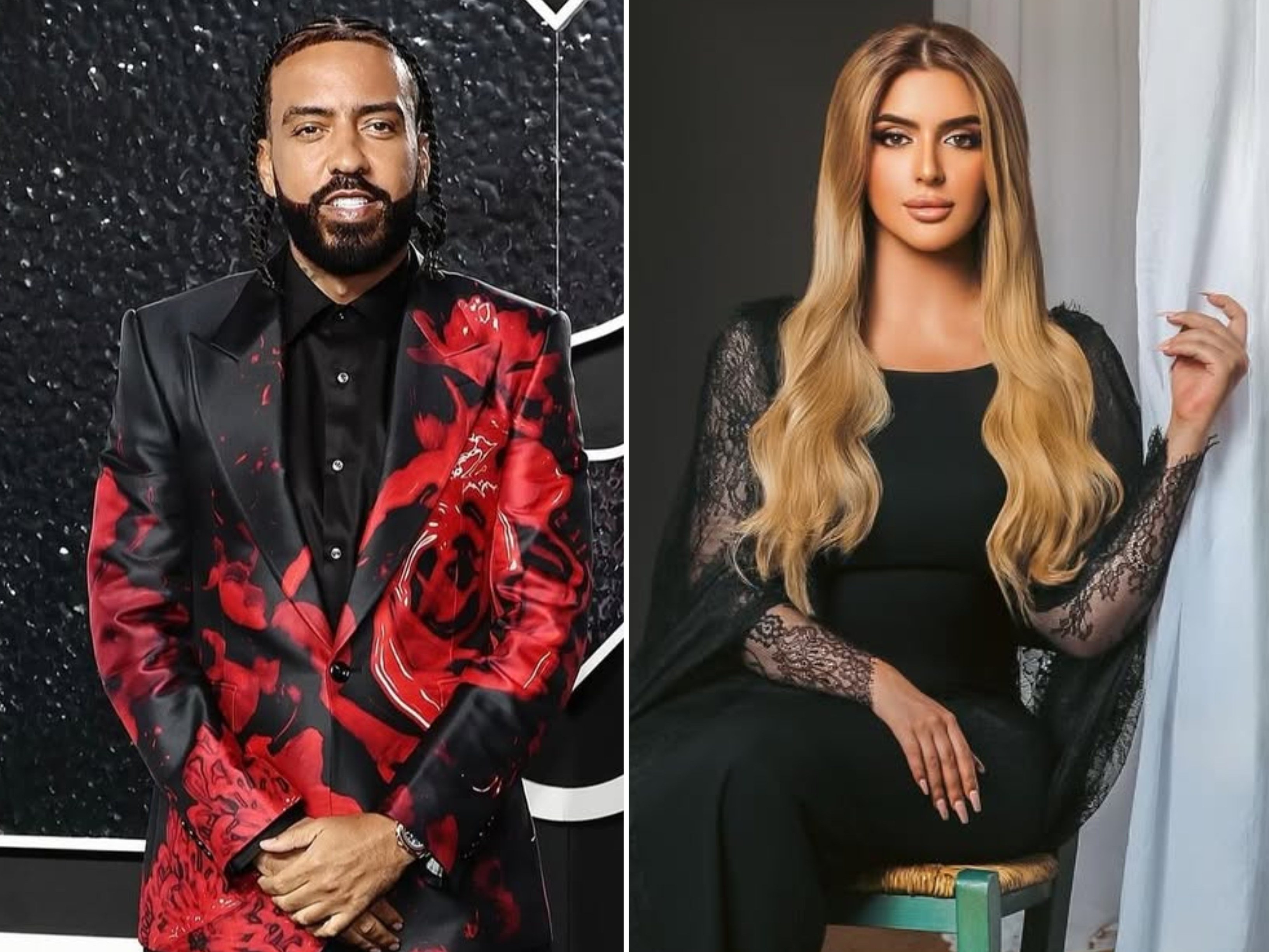 French Montana and Sheikha Mahra, Princess of Dubai, are engaged. Photos: @_xtianna_, @frenchmontana/Instagram
