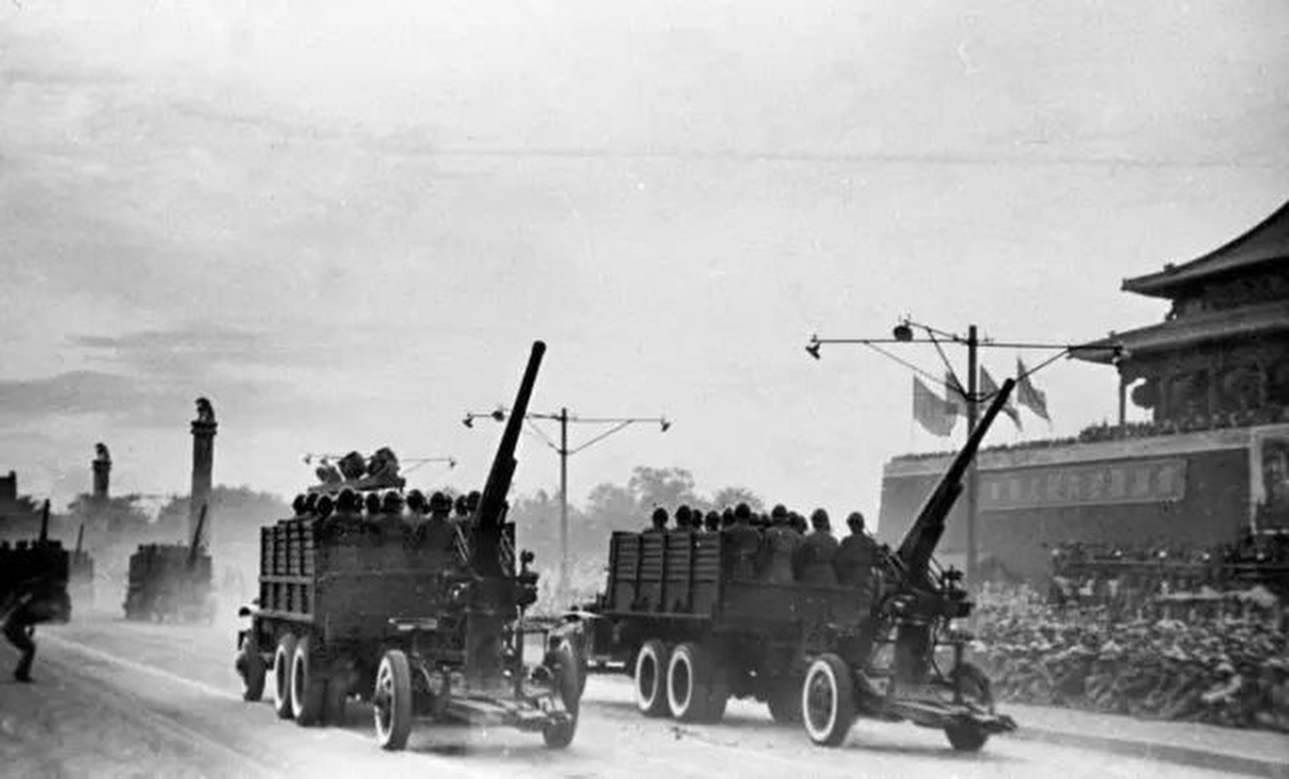 China’s first-ever military parade was held on October 1, 1949, the date of the proclamation of the People’s Republic. Photo: CCTV