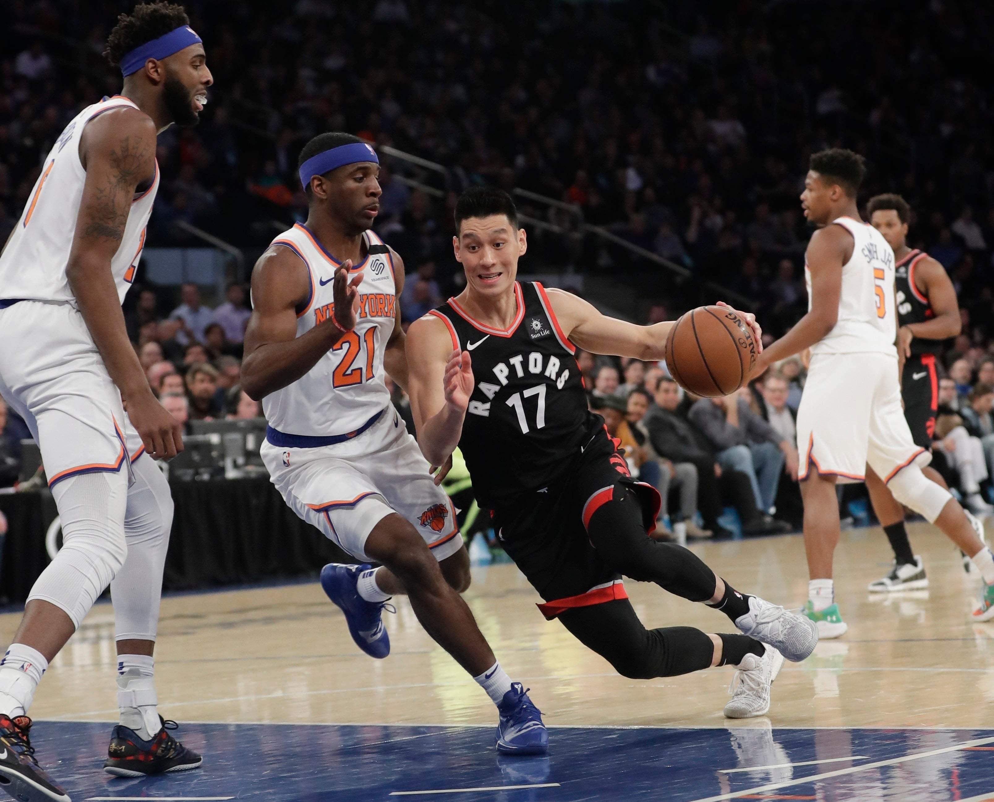 Jeremy Lin won an NBA title with the Toronto Raptors in 2019. Photo: AP