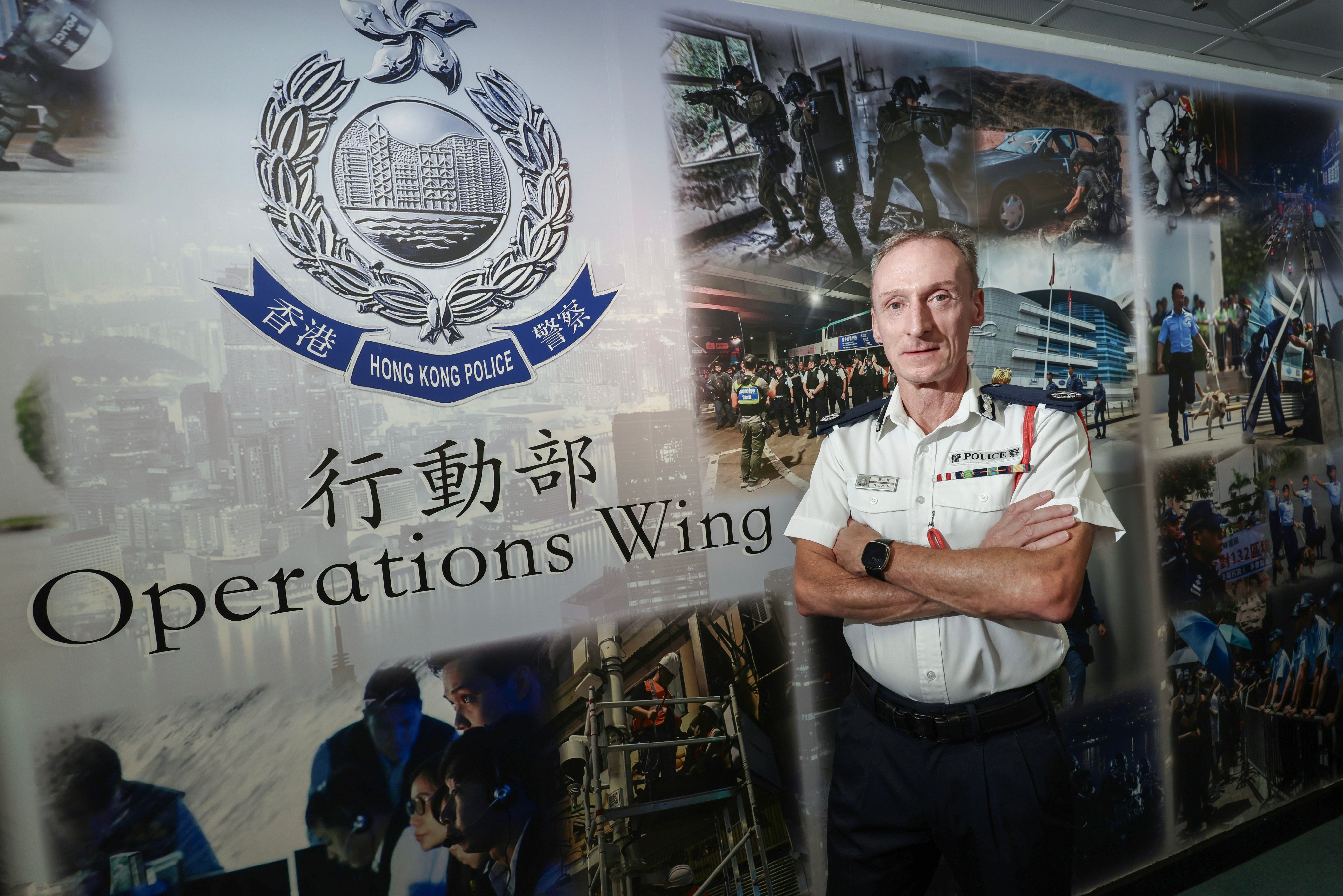 Interview with Assistant Commissioner of Police (Ops) of Hong Kong Police Force’s Department Operations Wing,  David Jordan at Police HQ in Wan Chai. Photo: Karma Lo
