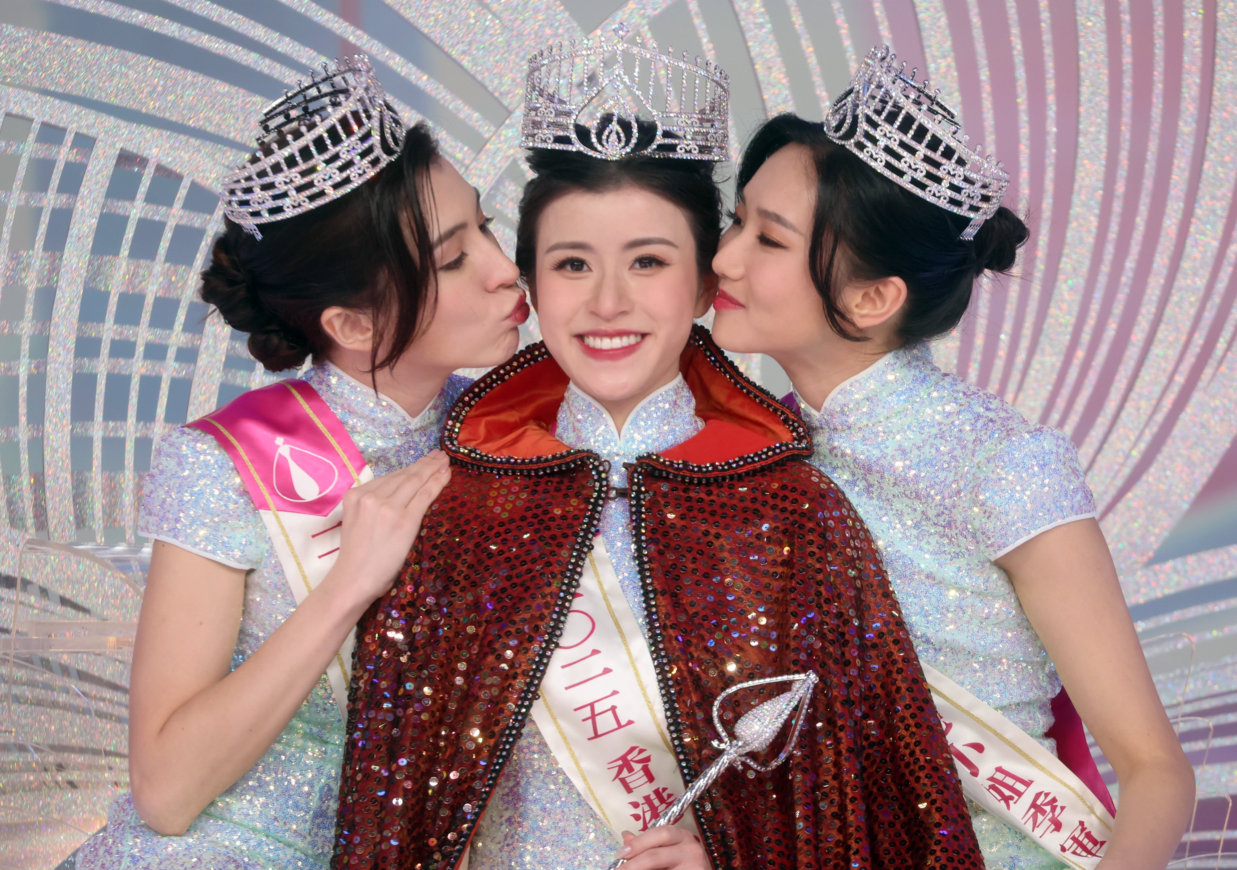 Miss Hong Kong Stacey Chan with first runner-up Angela Stanton (left) and second runner-up Jane Yuan. Photo: Edmond So