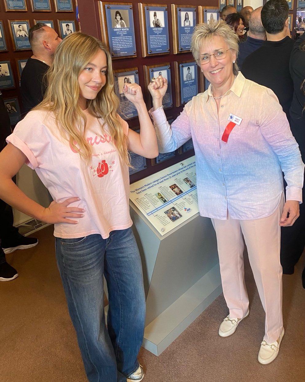 Actress Sydney Sweeney (left) will play former boxer Christy Martin (right) in the new biopic Christy, which is set to premiere at the Toronto International Film Festival this month. Photo: @christy_r_martin/Instagram