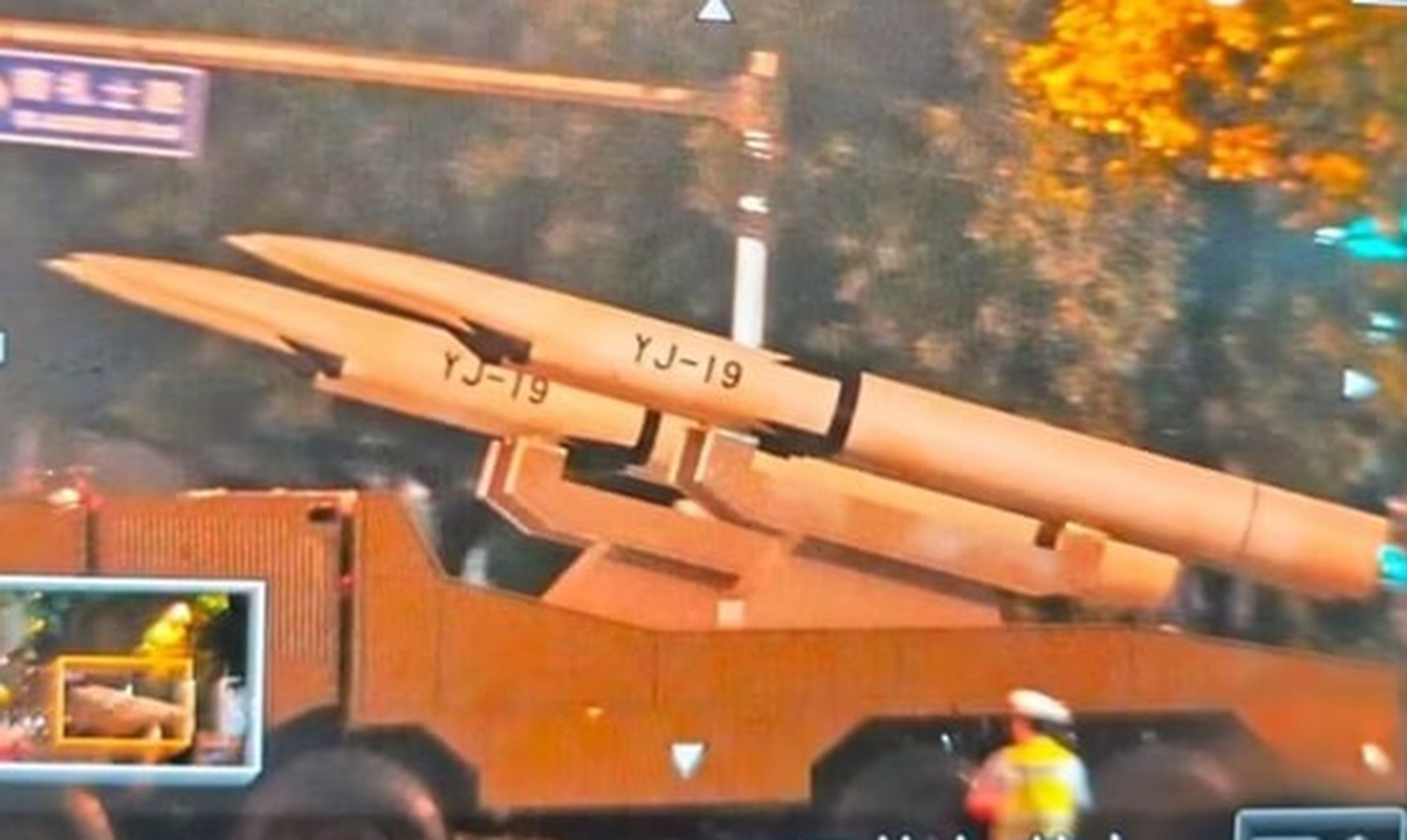 The YJ-19, among the anti-ship missiles spotted in Beijing during rehearsals for the military parade on Wednesday. Photo: Handout