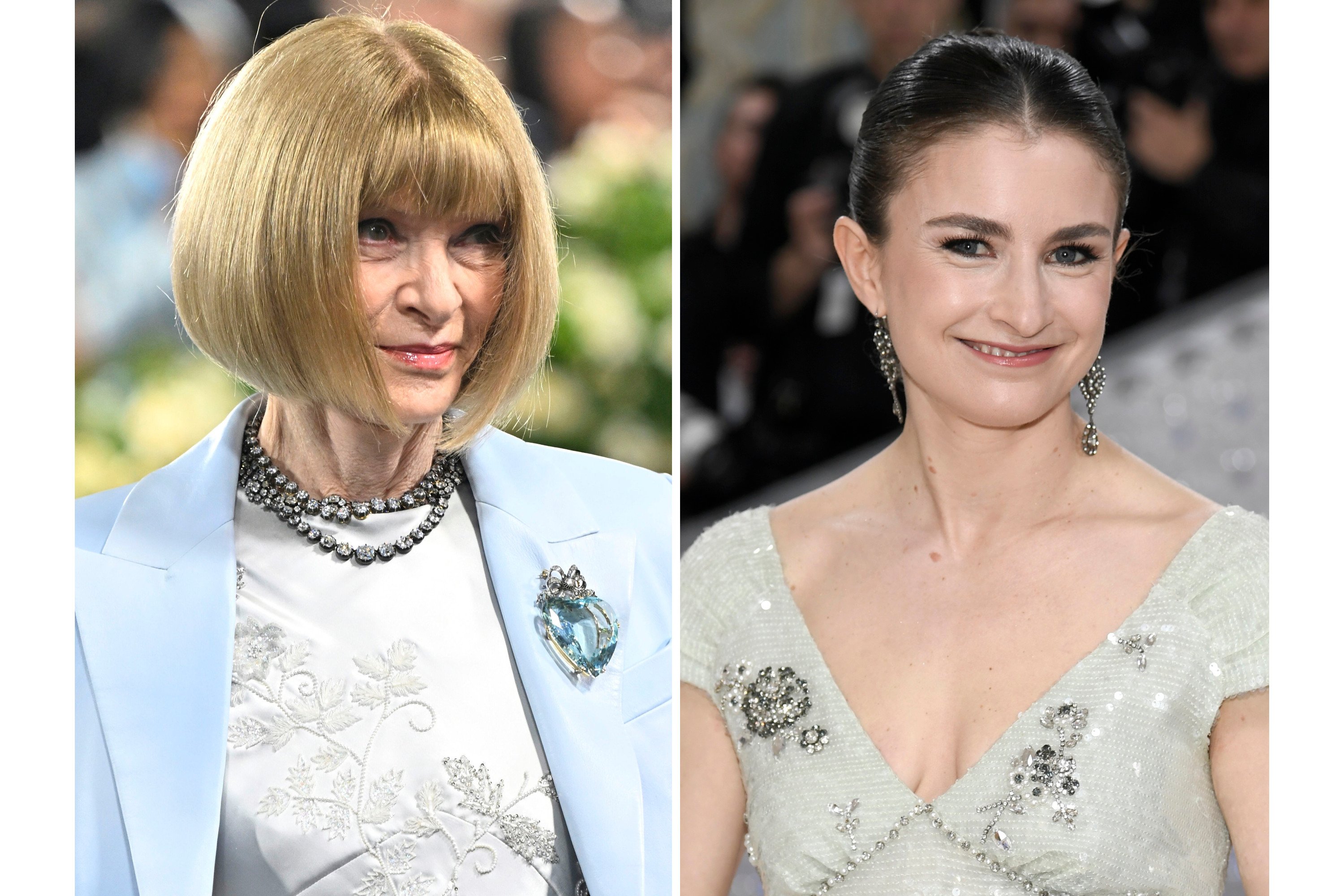Anna Wintour appears at The Metropolitan Museum of Art’s Costume Institute benefit gala (left) and Chloe Malle appears at The Metropolitan Museum of Art’s Costume Institute benefit gala in May. Photo: AP
