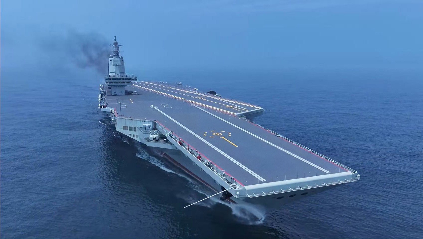 The Fujian, China’s most advanced aircraft carrier, is expected to enter service this year. Photo: CCTV
