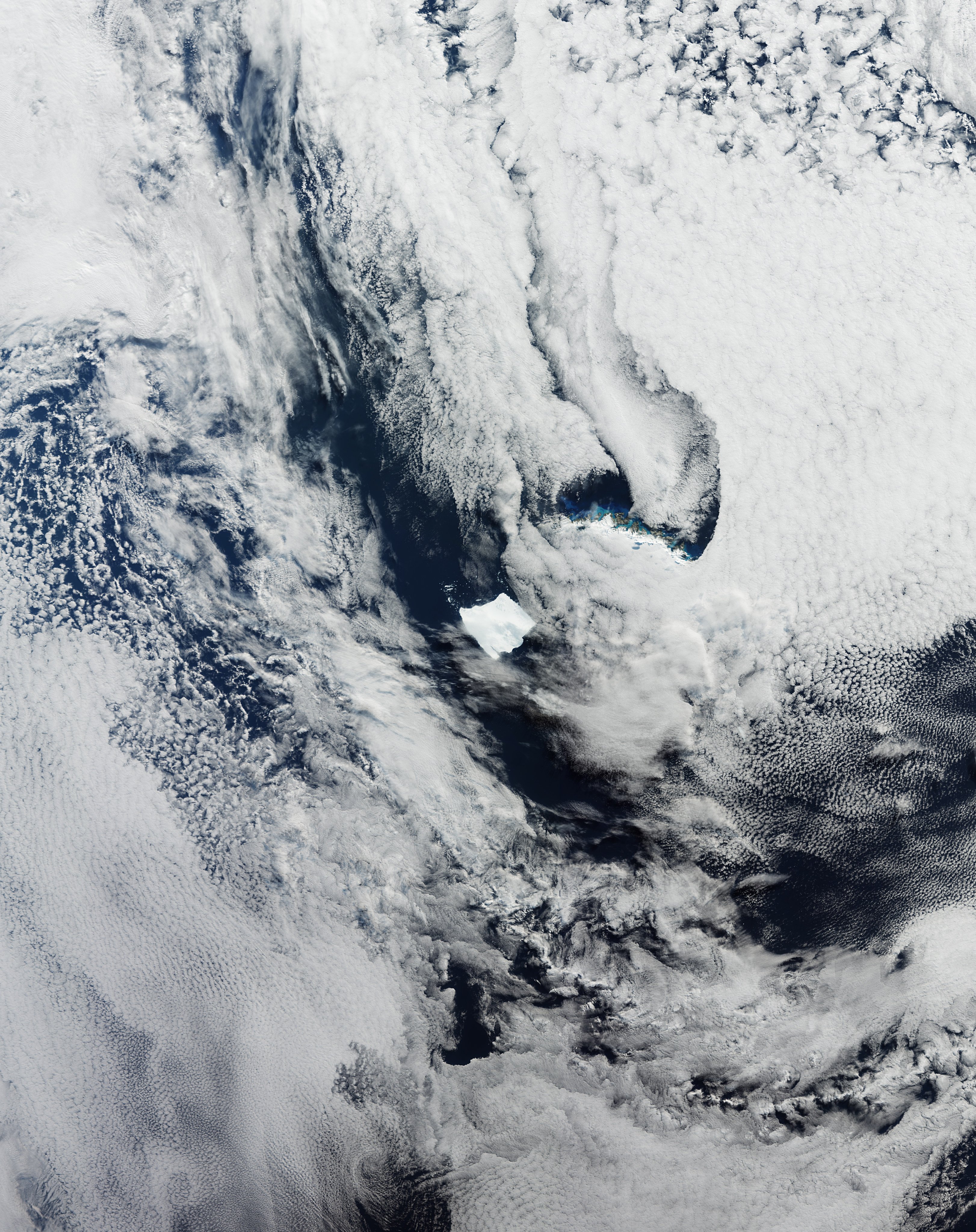 A satellite image of iceberg A23a in the South Atlantic on April 5, 2025. Photo: European Space Agency