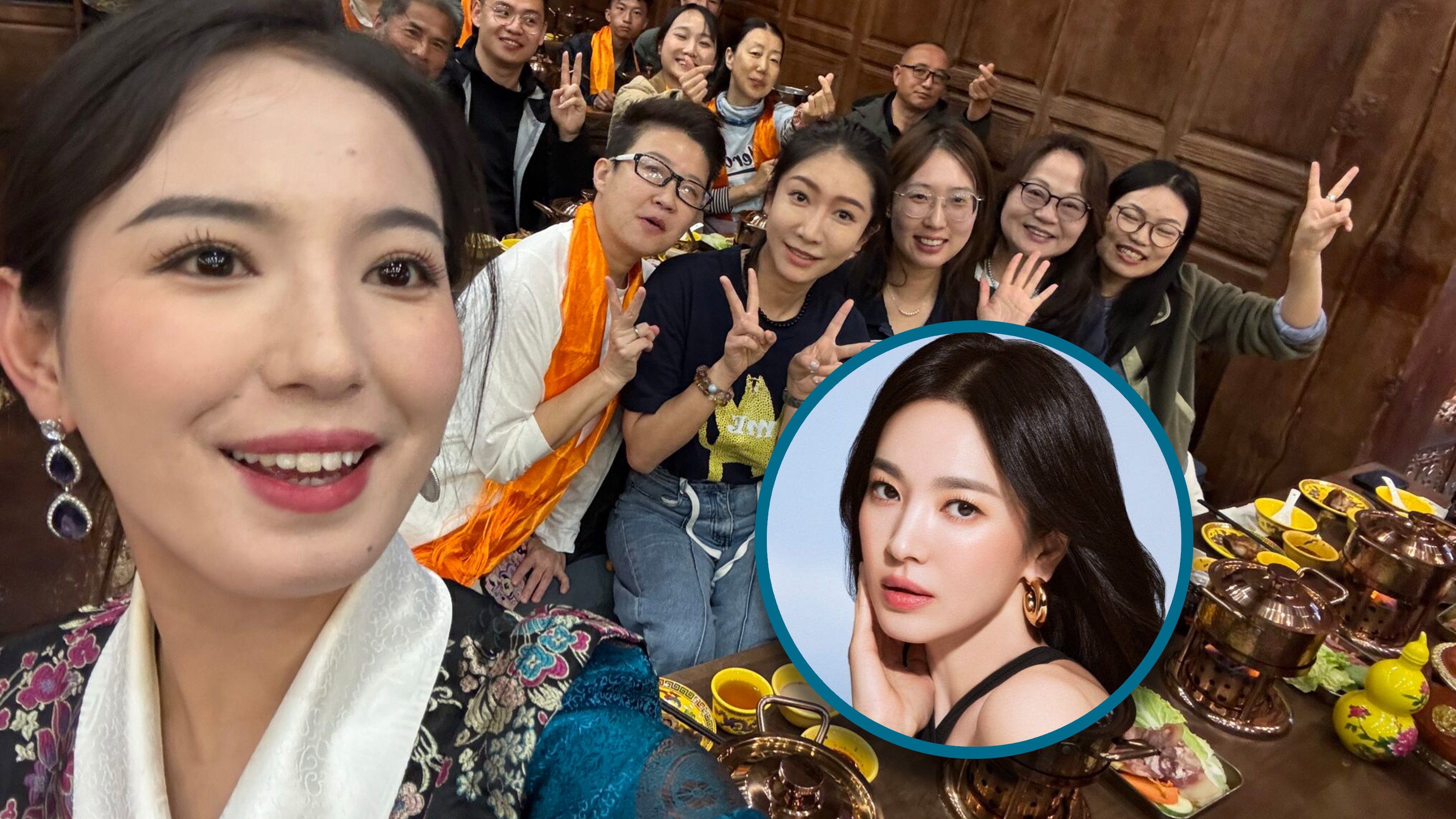 A Tibetan woman who resembles Korean actress Song Hye-kyo has made visitors flock to the Shangri-La restaurant where she works. Photo: SCMP composite/solomag.ca/IG@kyo1122