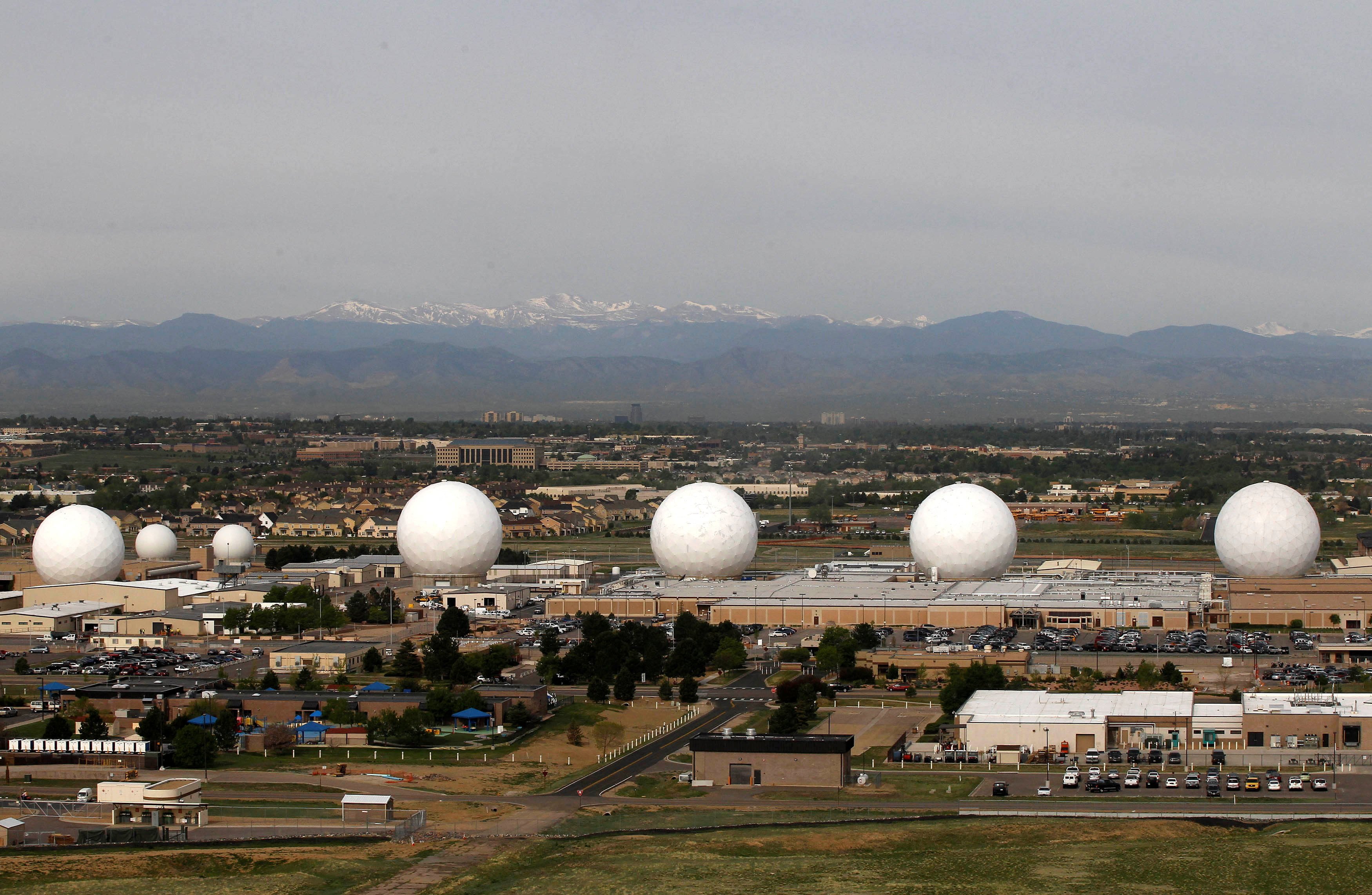 The Space Command early warning system is seen at Buckley Air Force Base in Colorado in April 2012. Photo: Reuters