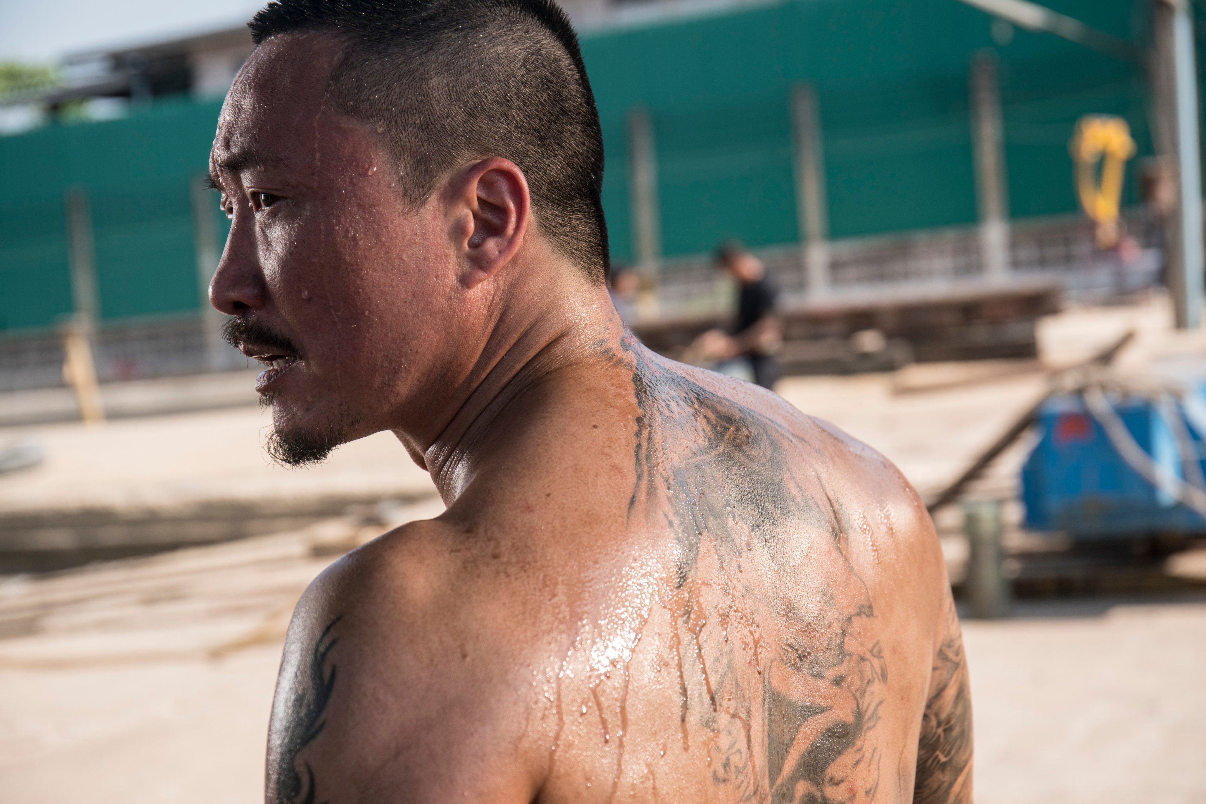 Ronald Cheng plays a father taking on Thai criminals who have taken his daughter in a still from Atonement (category: IIB, Cantonese), directed by Cheng and Mark Wu. Chrissie Chau co-stars.