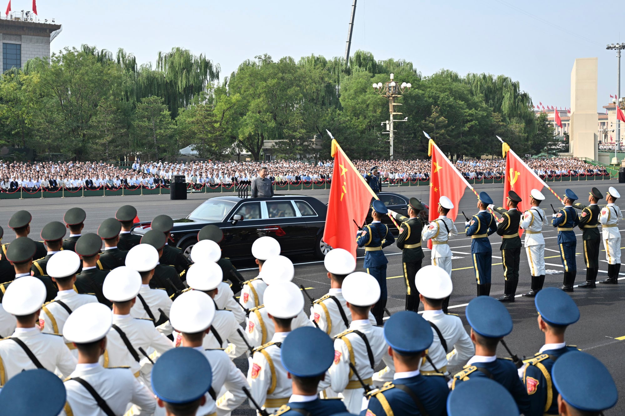 Chinese President Xi Jinping during a grand gathering commemorating the 80th anniversary of the end of World War II on Wednesday in Beijing. Photo: Xinhua Chinese President Xi Jinping during a grand gathering commemorating the 80th anniversary of the end of World War II on Wednesday in Beijing. Photo: Xinhua