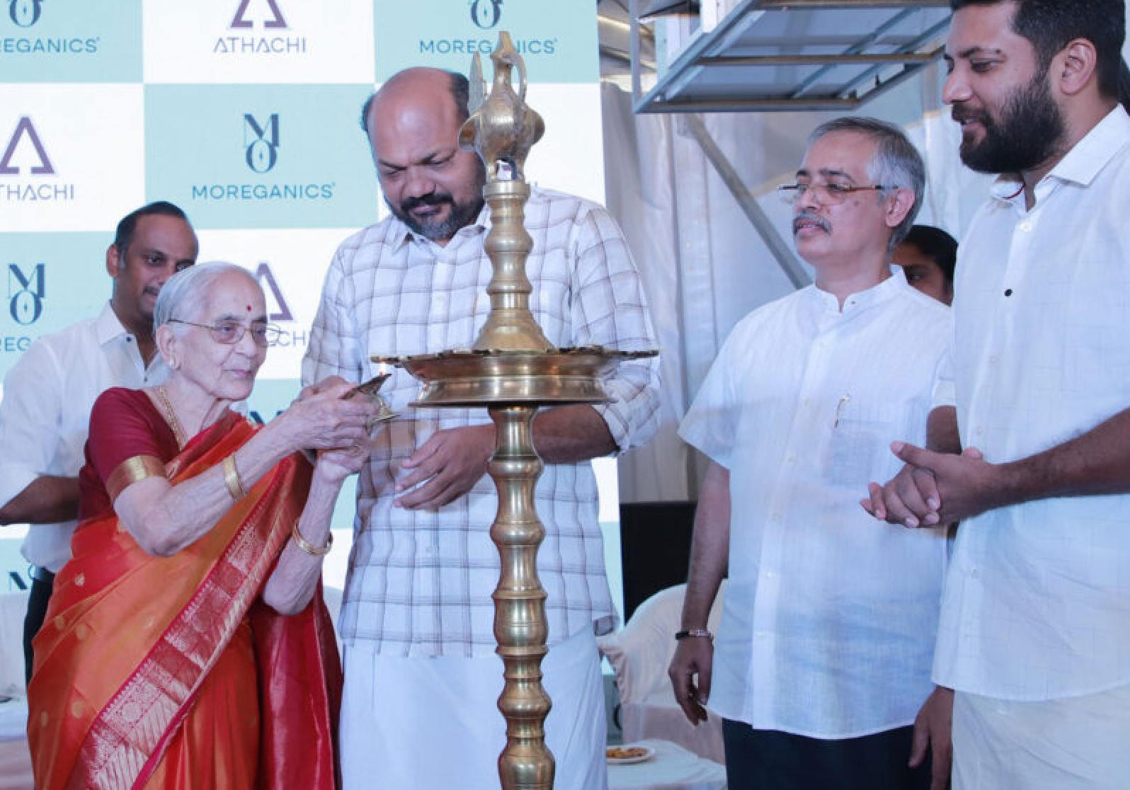 Athachi Group founder Alamelu Subramanian (left) at the launch of a Moreganics facility. Photo: Athachi Group