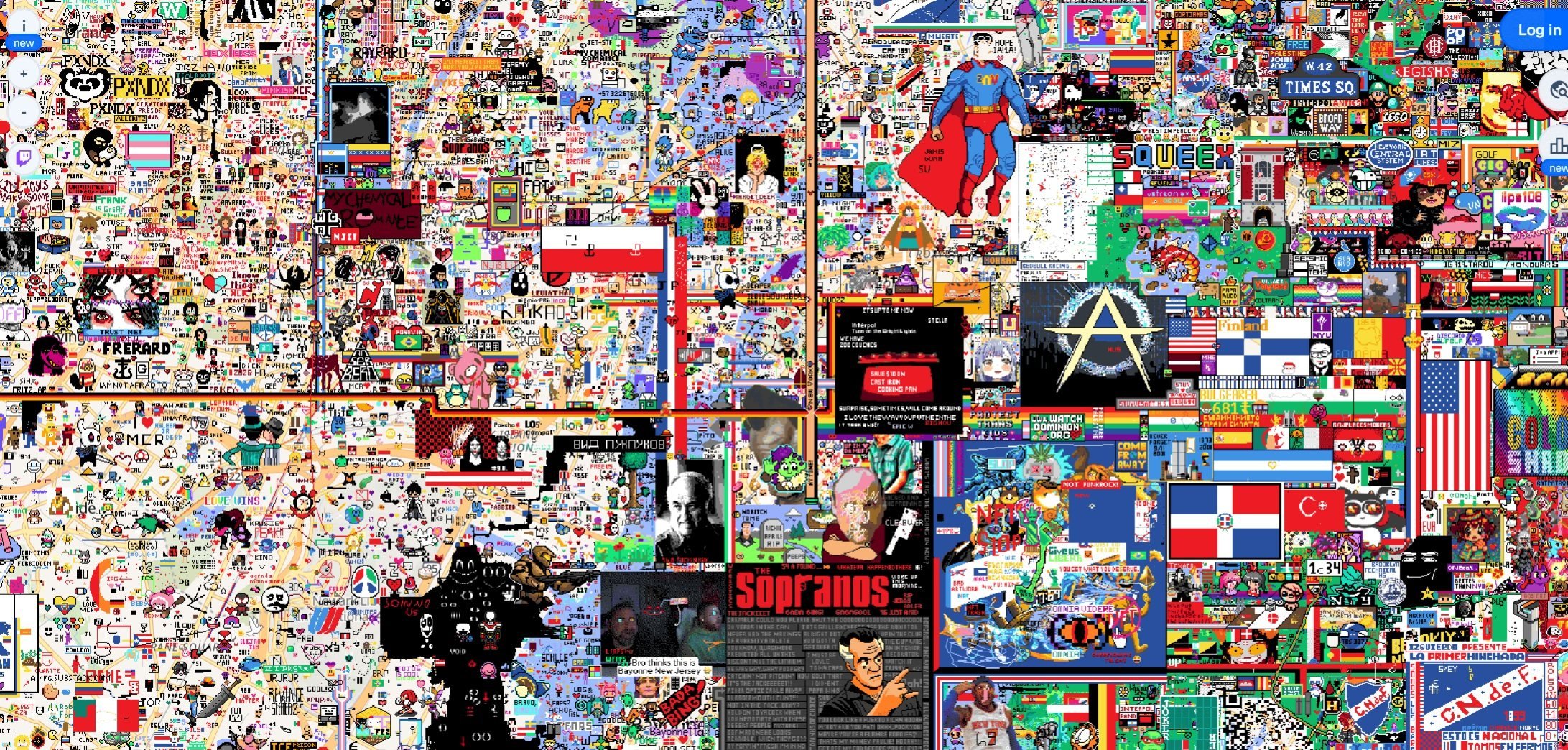 The landing page of Wplace, an online collaborative digital canvas that has already drawn more than 10 million users since launching in July. Photo: Wplace