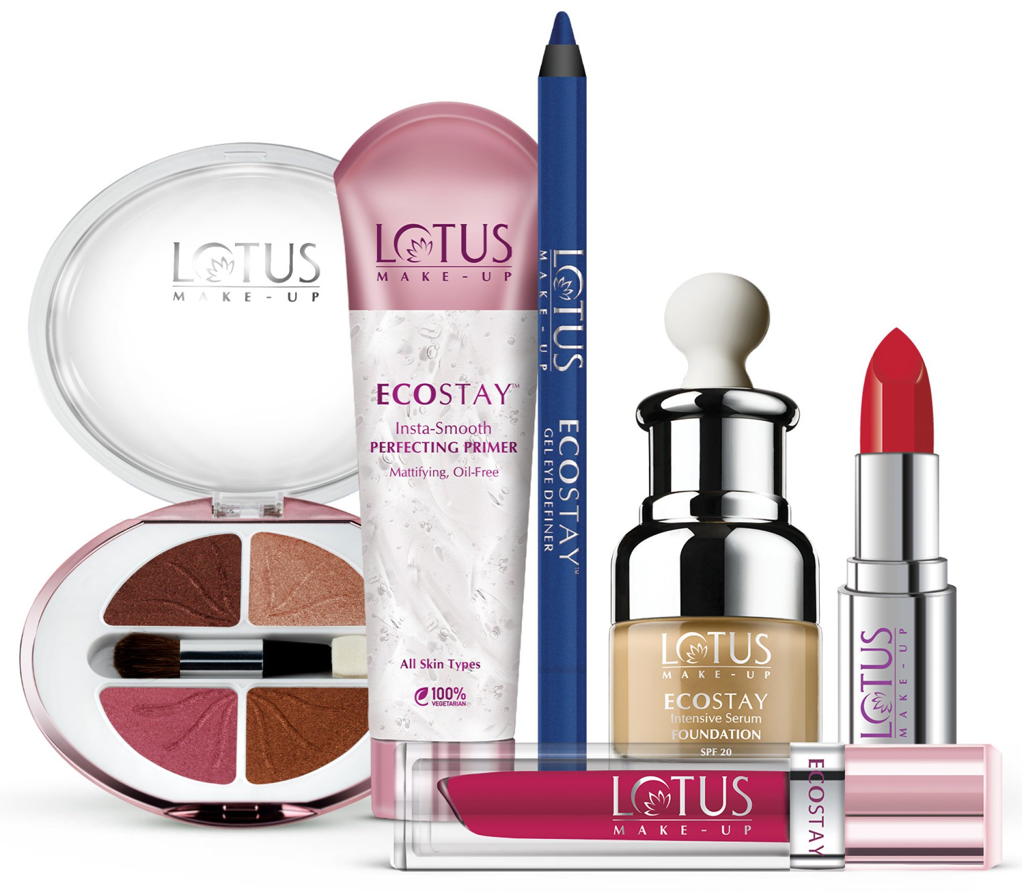 The “Ecostay” make-up range from Lotus Herbals. The brand draws on Ayurvedic traditions. Photo: Lotus Herbals