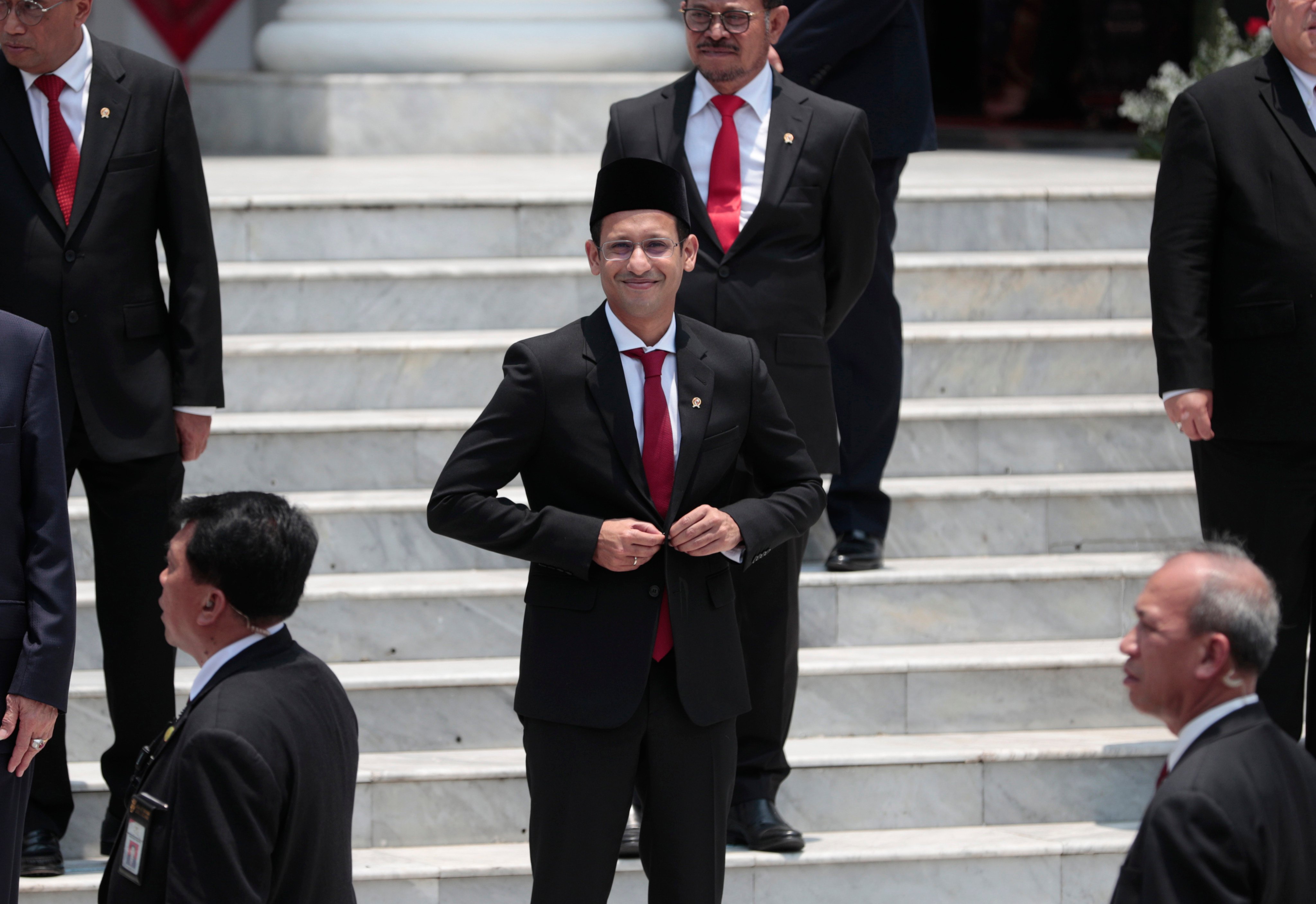 Then education and culture Minister Nadiem Makarim, at his swearing-in ceremony in Jakarta in 2019. He is accused by Indonesian prosecutors of adopting Google’s Chrome operating system for the education ministry’s nationwide laptop procurement. Photo: AP