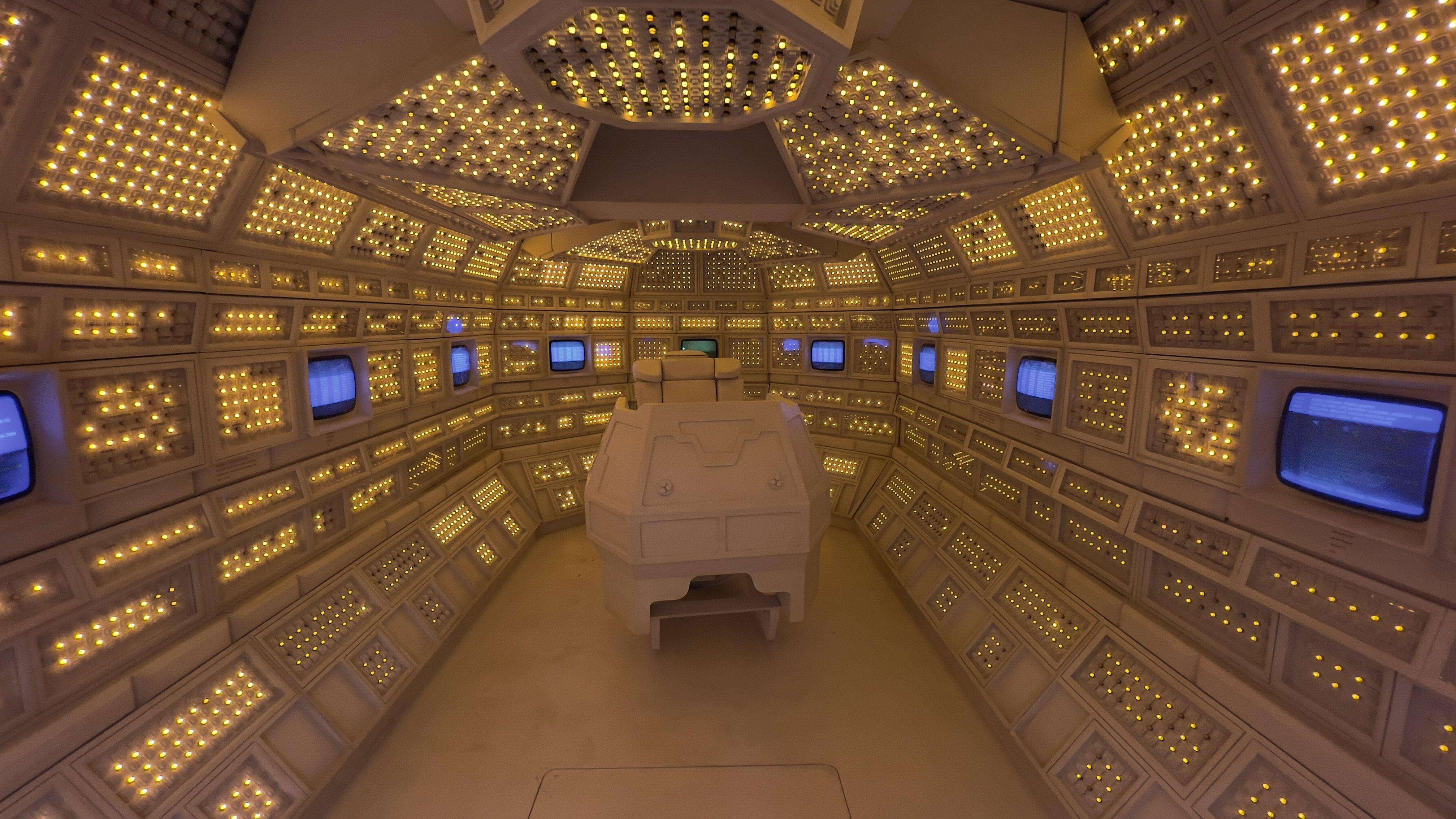 A communications room built for the film “Alien: Earth”. Photo: Living Films