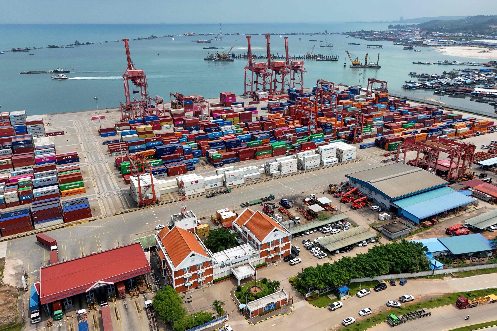 The Sihanoukville Autonomous Port in Preah Sihanouk province. Trade between the Philippines and Cambodia totalled only about US$110 million last year. Photo: AFP