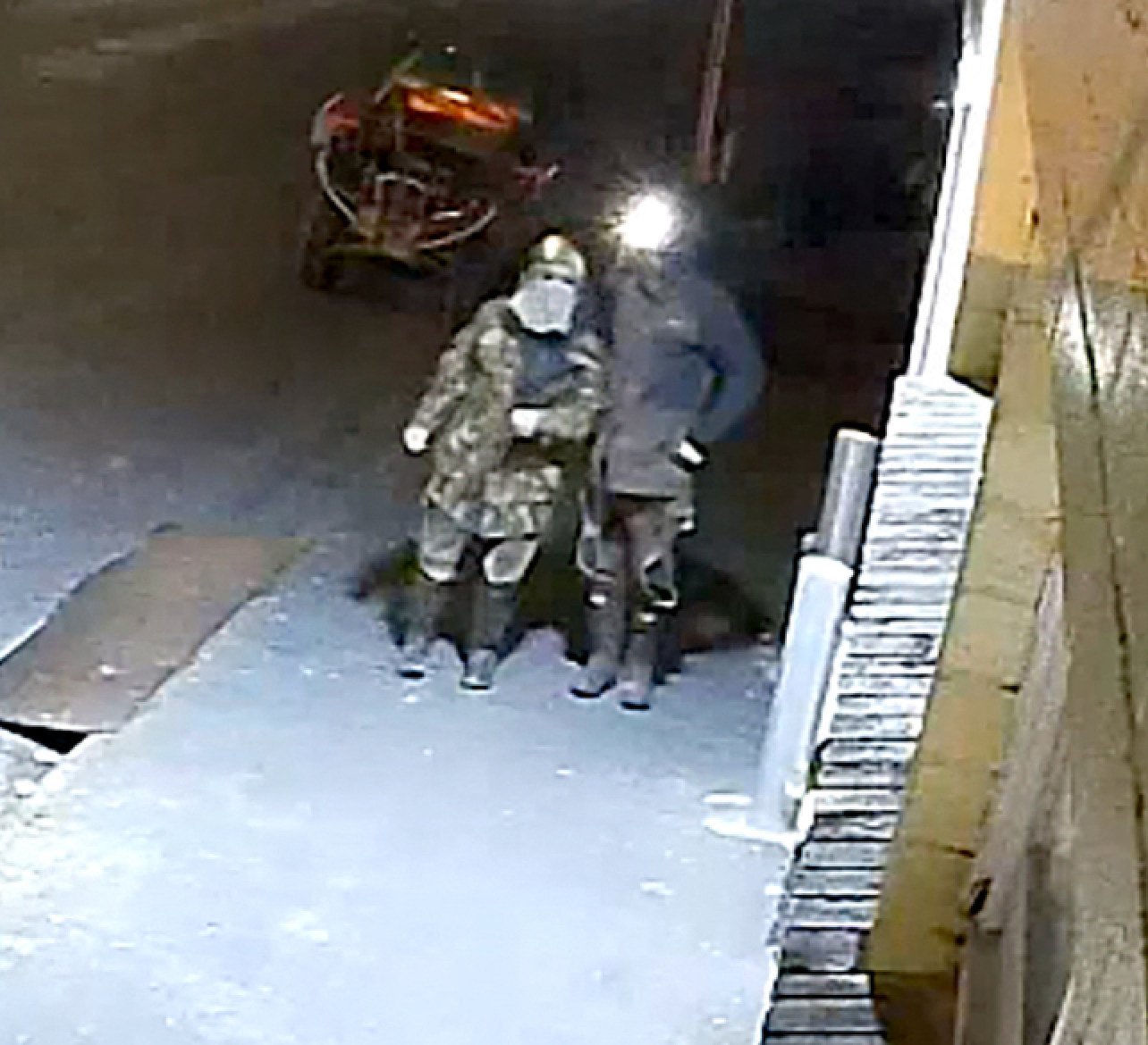 A frame grab from a CCTV footage on August 27 appears to show Tom Phillips and one of his children stealing groceries from a store in Waikato. Photo: New Zealand Police/AFP