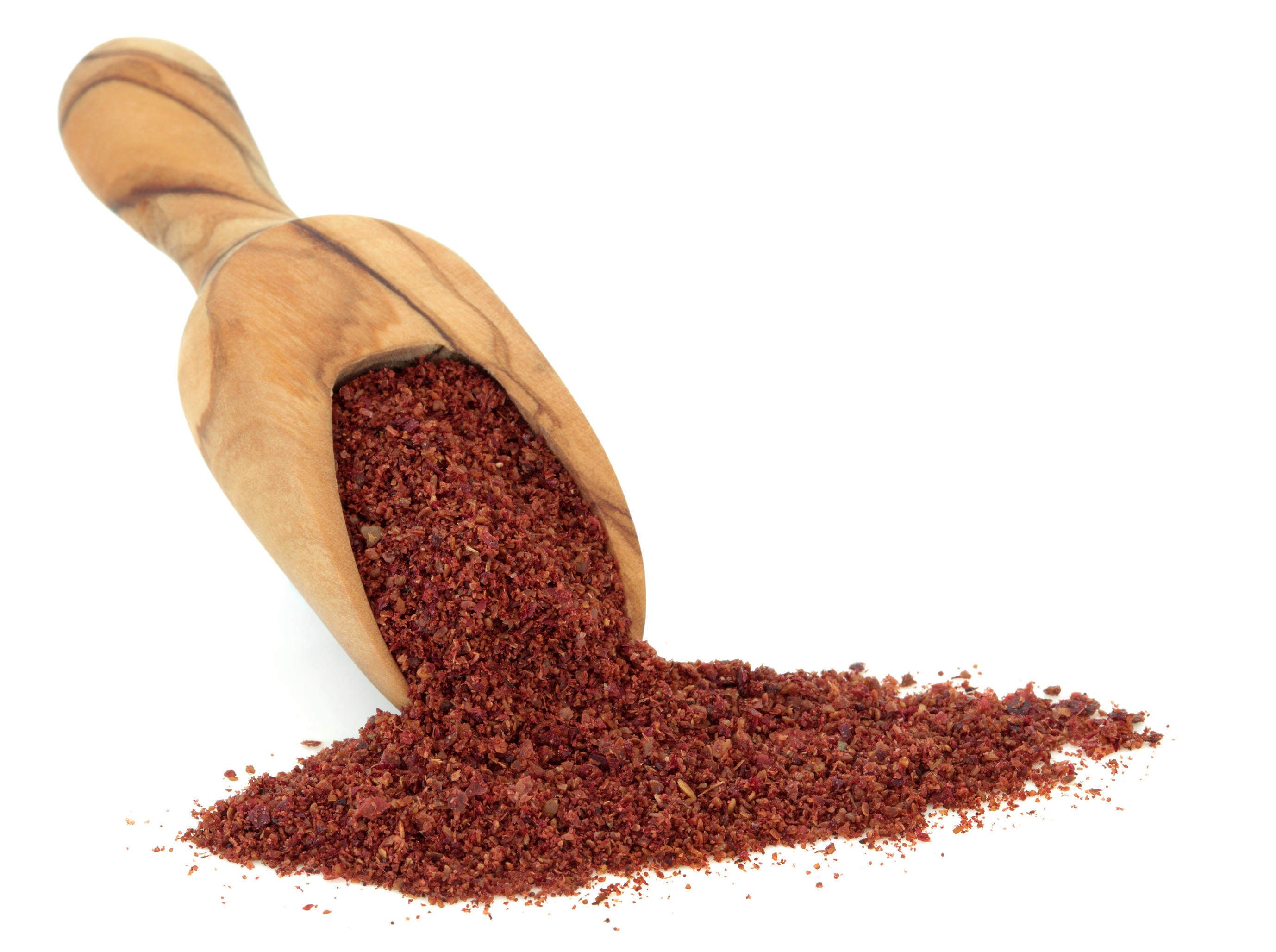 Sumac is red but sour rather than sweet or spicy. The spice complements various foods from dairy products to legumes and is used in many Middle Eastern dishes. Photo: Shutterstock