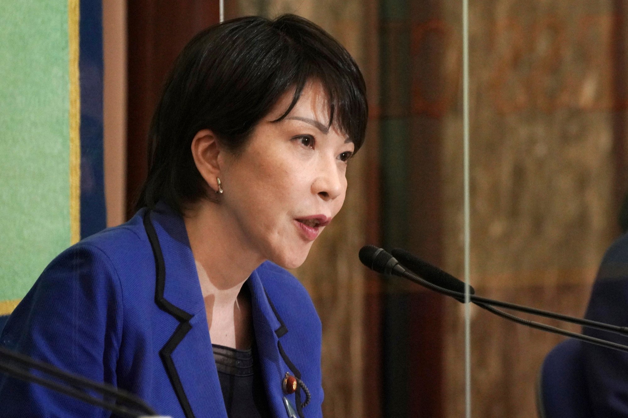 Sanae Takaichi. A recent opinion poll put her slightly ahead of Shinjiro Koizumi in the race to replace Ishiba. Photo: AP