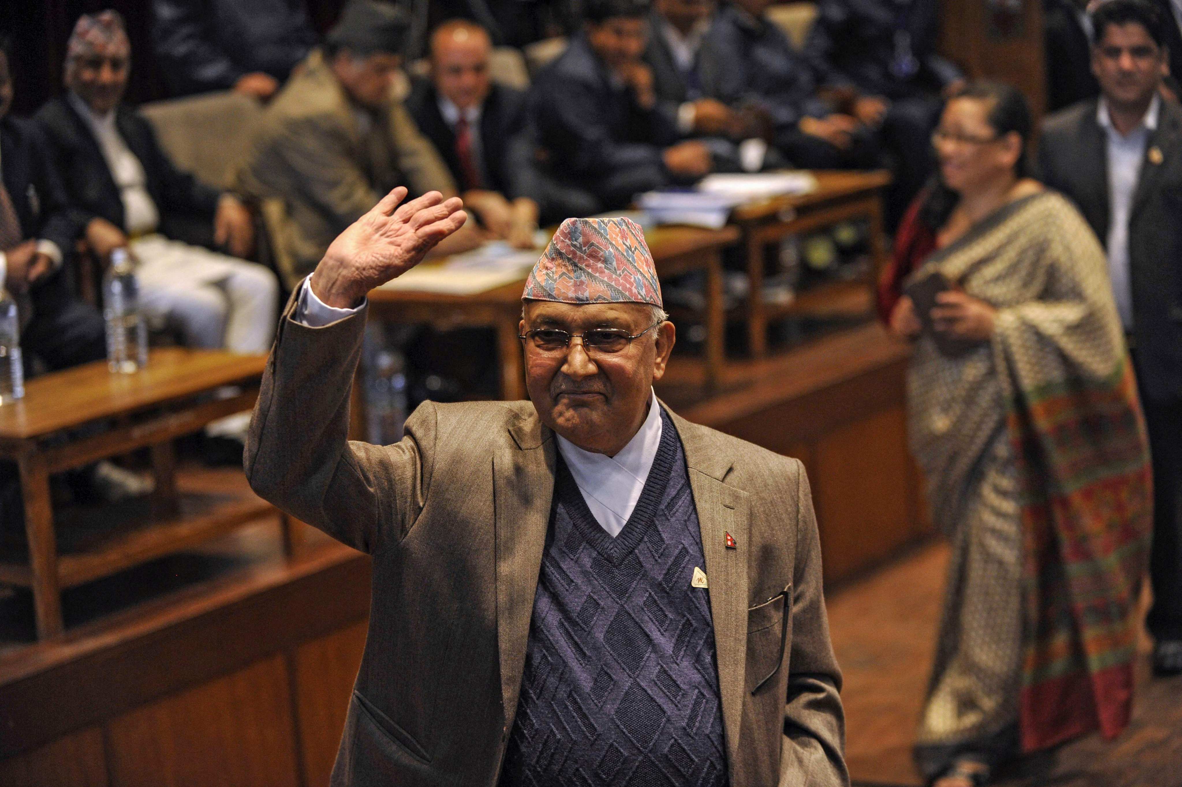 Nepal’s Prime Minister K.P. Sharma Oli. Photo:  AFP