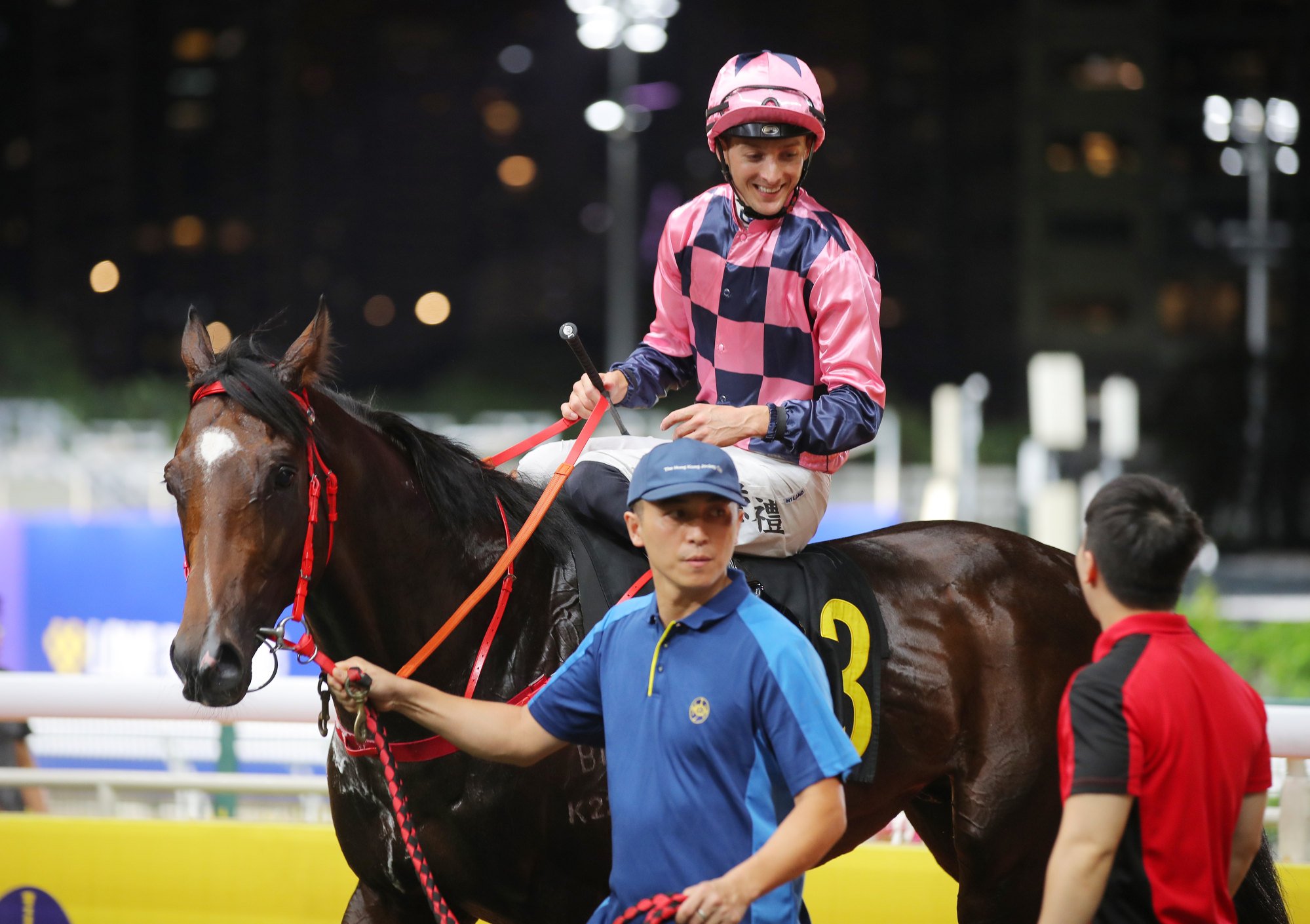 Harry Bentley is all smiles after saluting aboard Wrote A New Page last season.